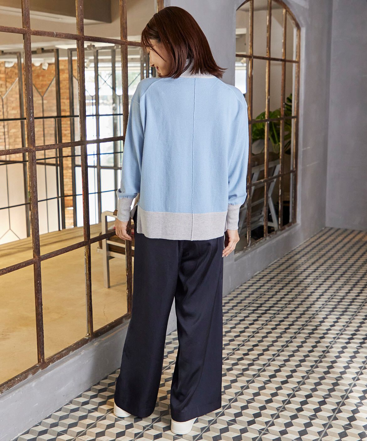 INED「ウール100%ハイネックニット」|ニット・セーター|