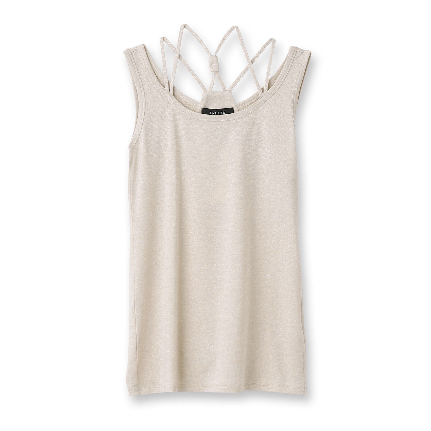 UNTITLED「リーベルラメベア天竺タンクトップ」|キャミソール|