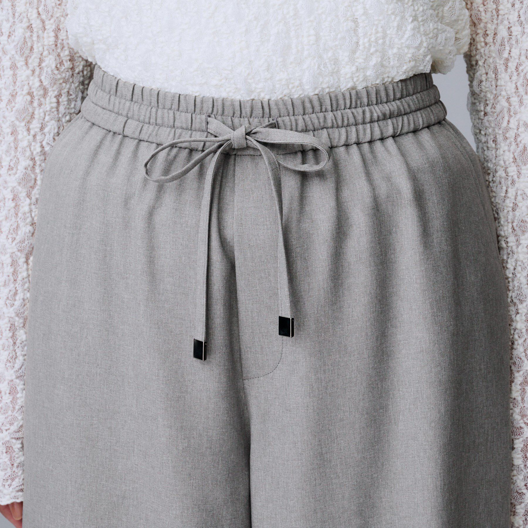 UNTITLED「【洗える/ワイド/ウエストゴム】ストレッチドロストパンツ」|その他|