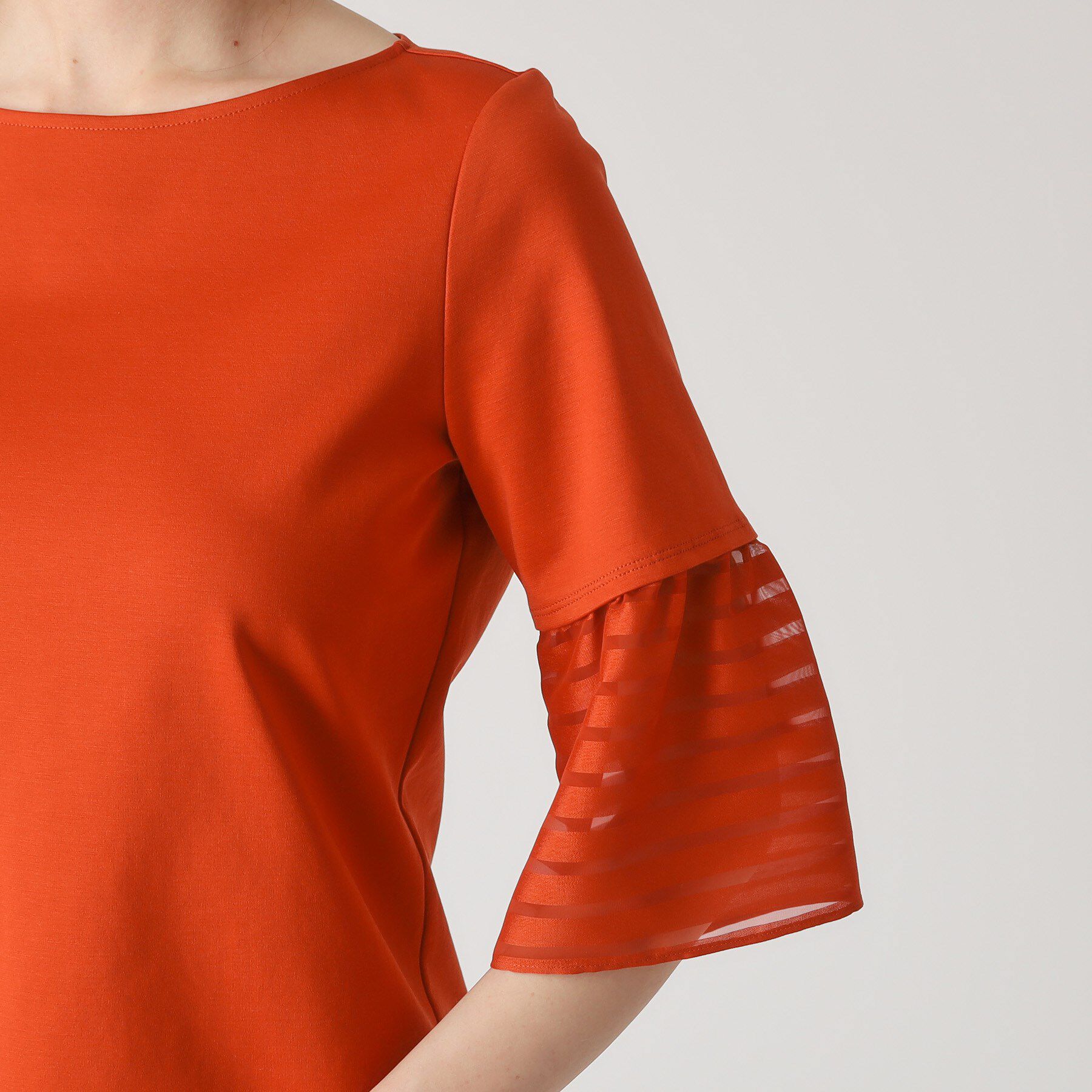 COUP DE CHANCE「【洗える／日本製】袖デザインのジャージプルオーバー」|Tシャツ・カットソー|