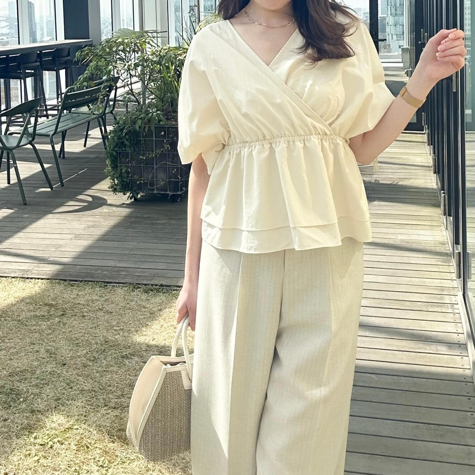 COUP DE CHANCE「【洗える／日本製】カシュクールタイプのギャザーブラウス」|シャツ・ブラウス|