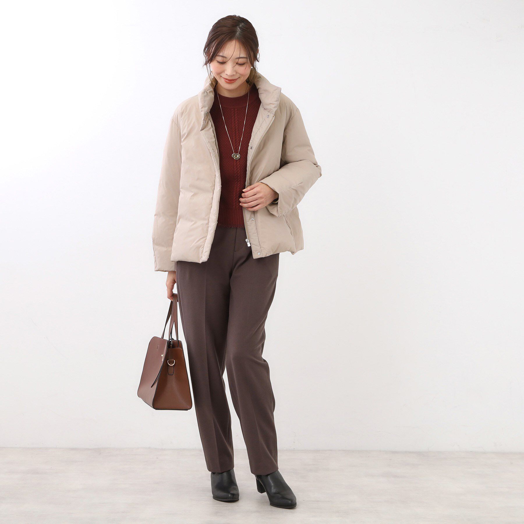 Reflect「【すっきりシルエット】ショート丈ダウンコート」|ダウン|