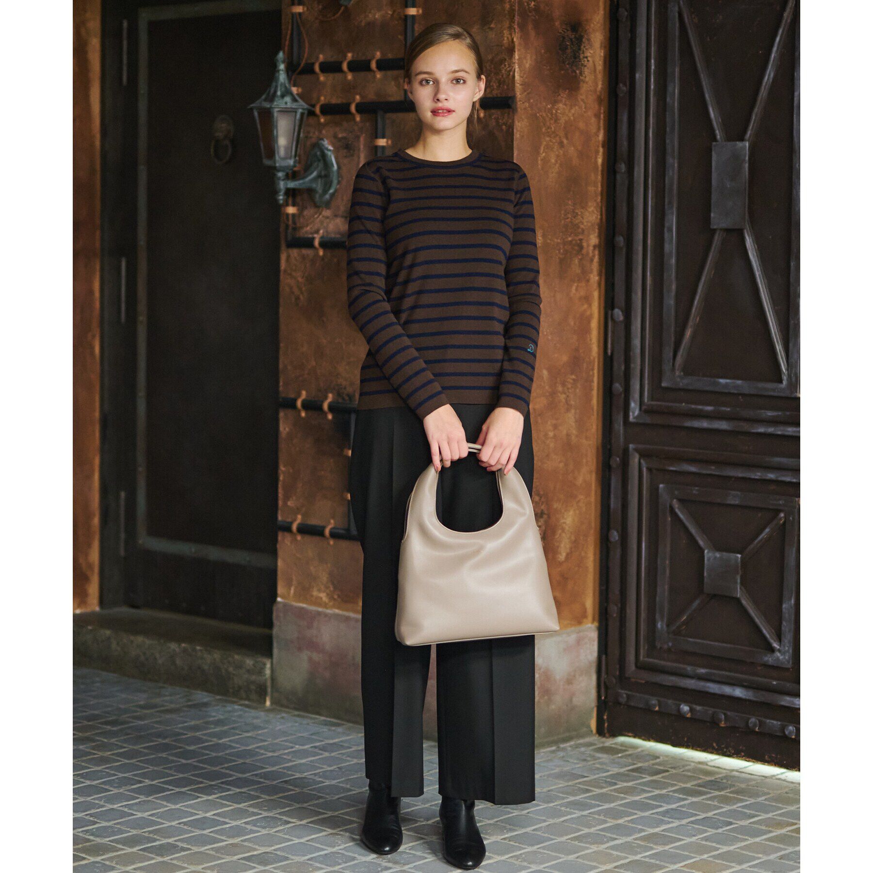 DRESSTERIOR「ストレッチフルニードルプルオーバーニット」|ニット・セーター|