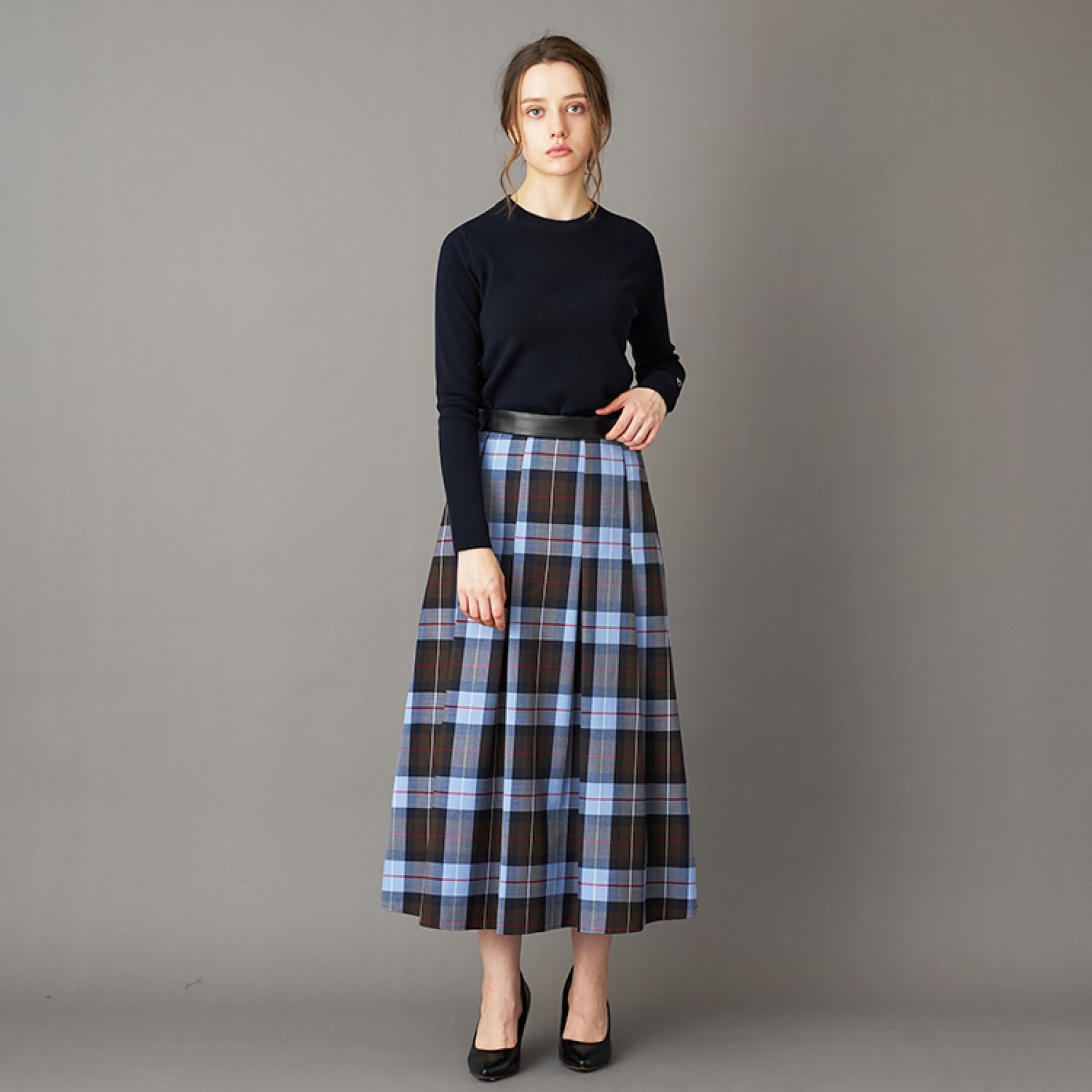 DRESSTERIOR「チェックタックソフトプリーツスカート」|スカート|