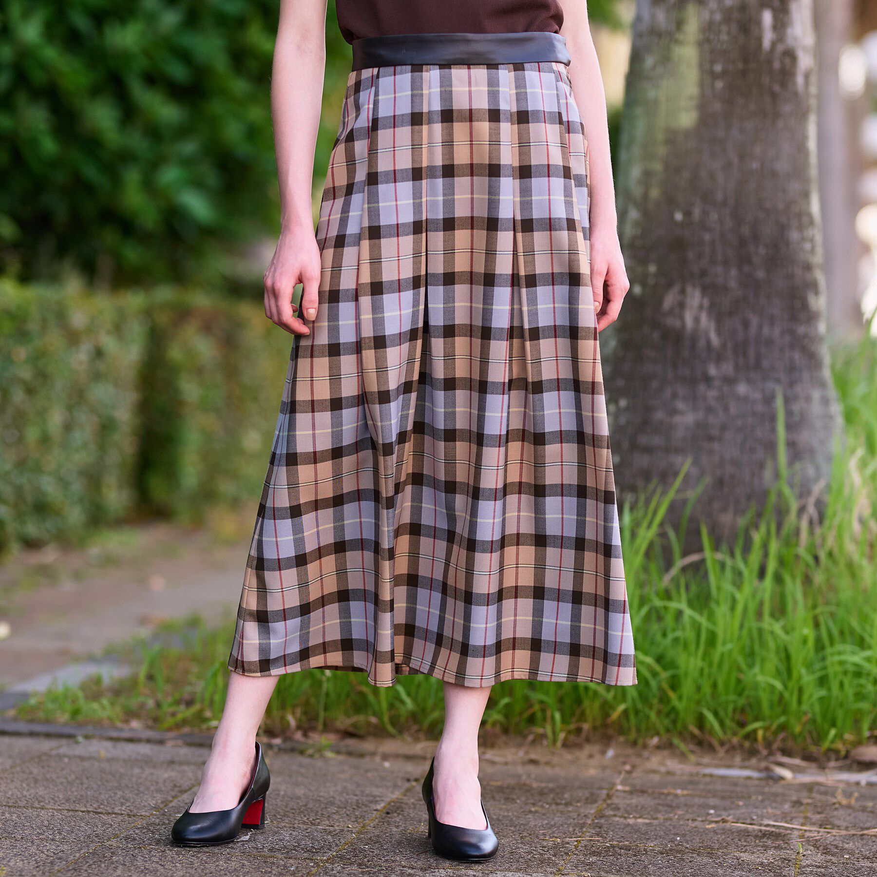 DRESSTERIOR「チェックタックソフトプリーツスカート」|スカート|