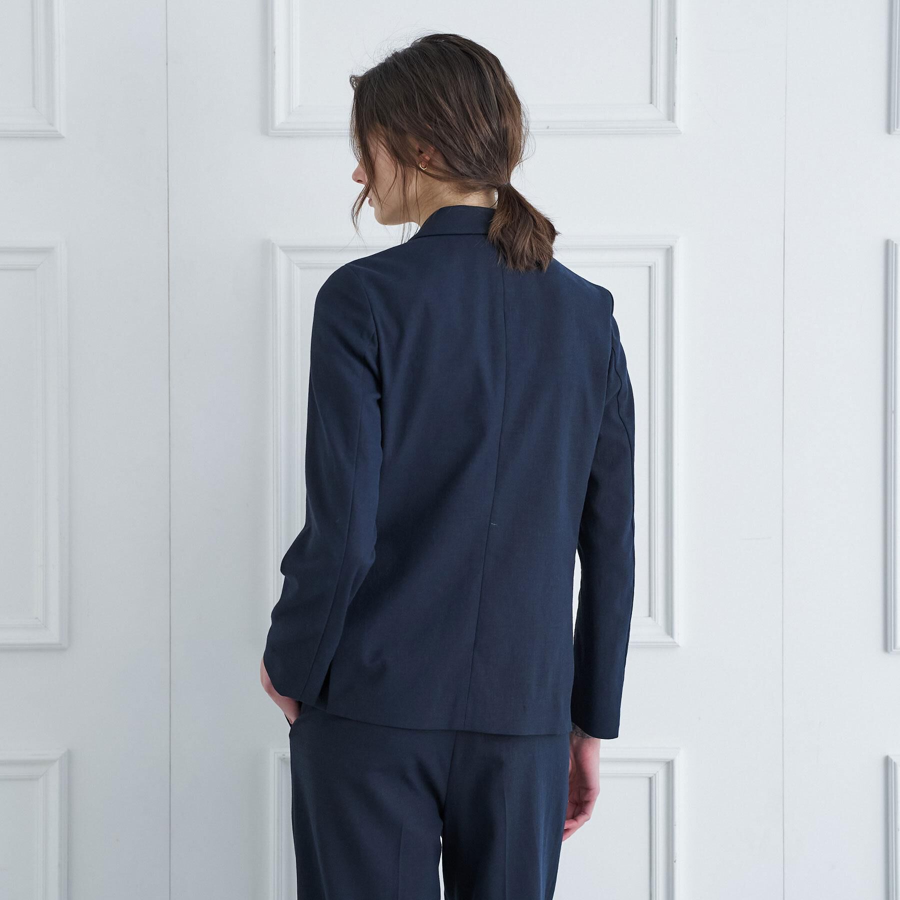 DRESSTERIOR「リネンブレンドオックスダブルジャケット」|テーラードジャケット|