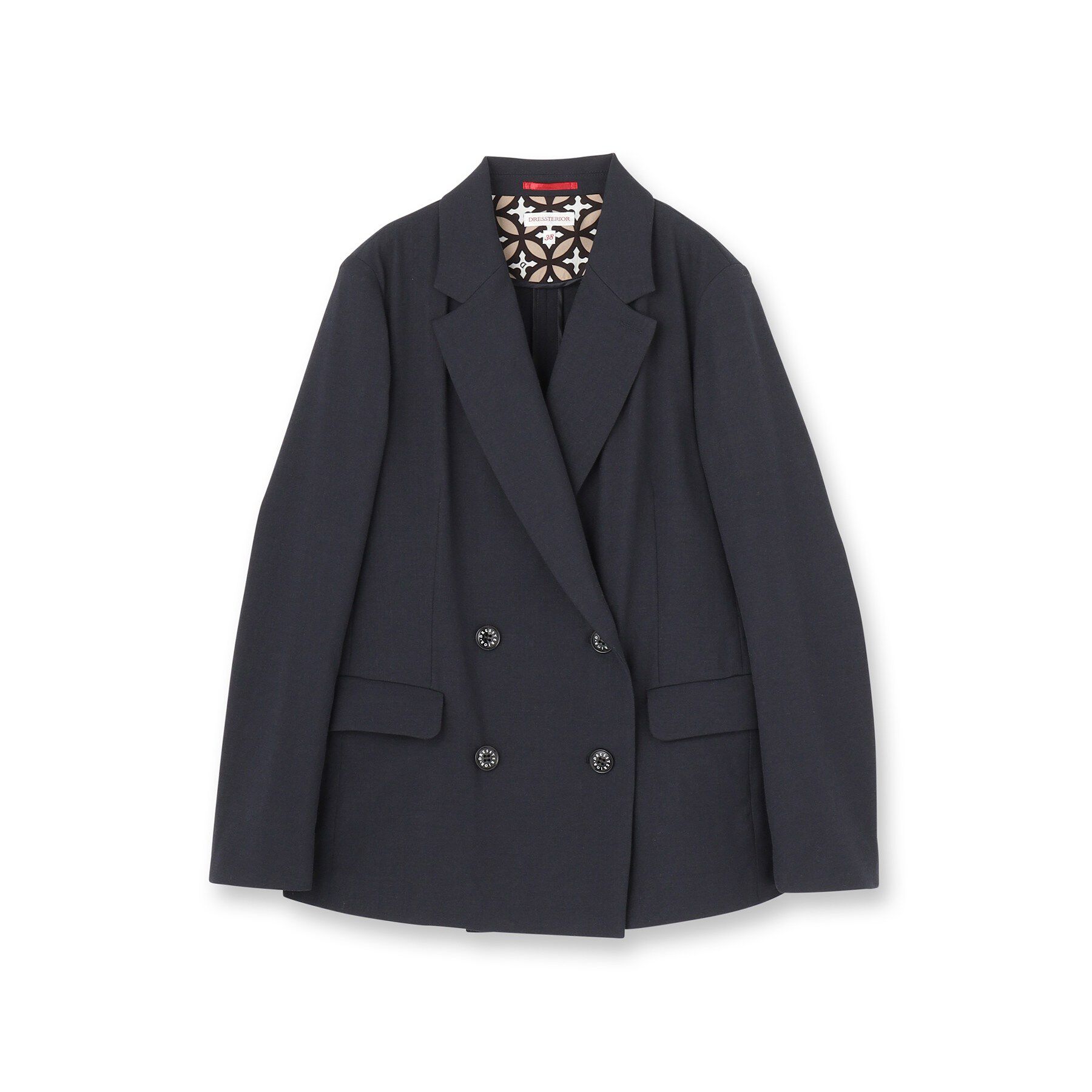 DRESSTERIOR「リネンブレンドオックスダブルジャケット」|テーラードジャケット|