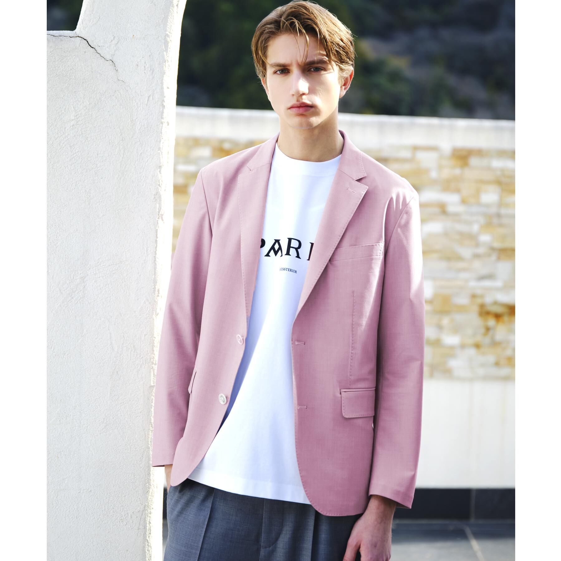 DRESSTERIOR「【セットアップ可】CARREMAN 2WAYストレッチジャケット」|テーラードジャケット|ピンク(071)