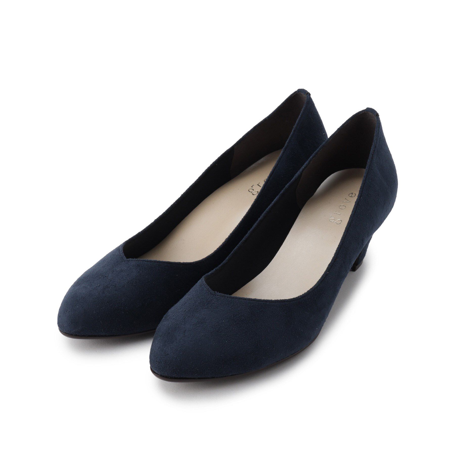 grove「【ふわっと心地よい足入れ】やわここち(R)Vカットパンプス」|パンプス|ﾌﾞﾙｰ(892)