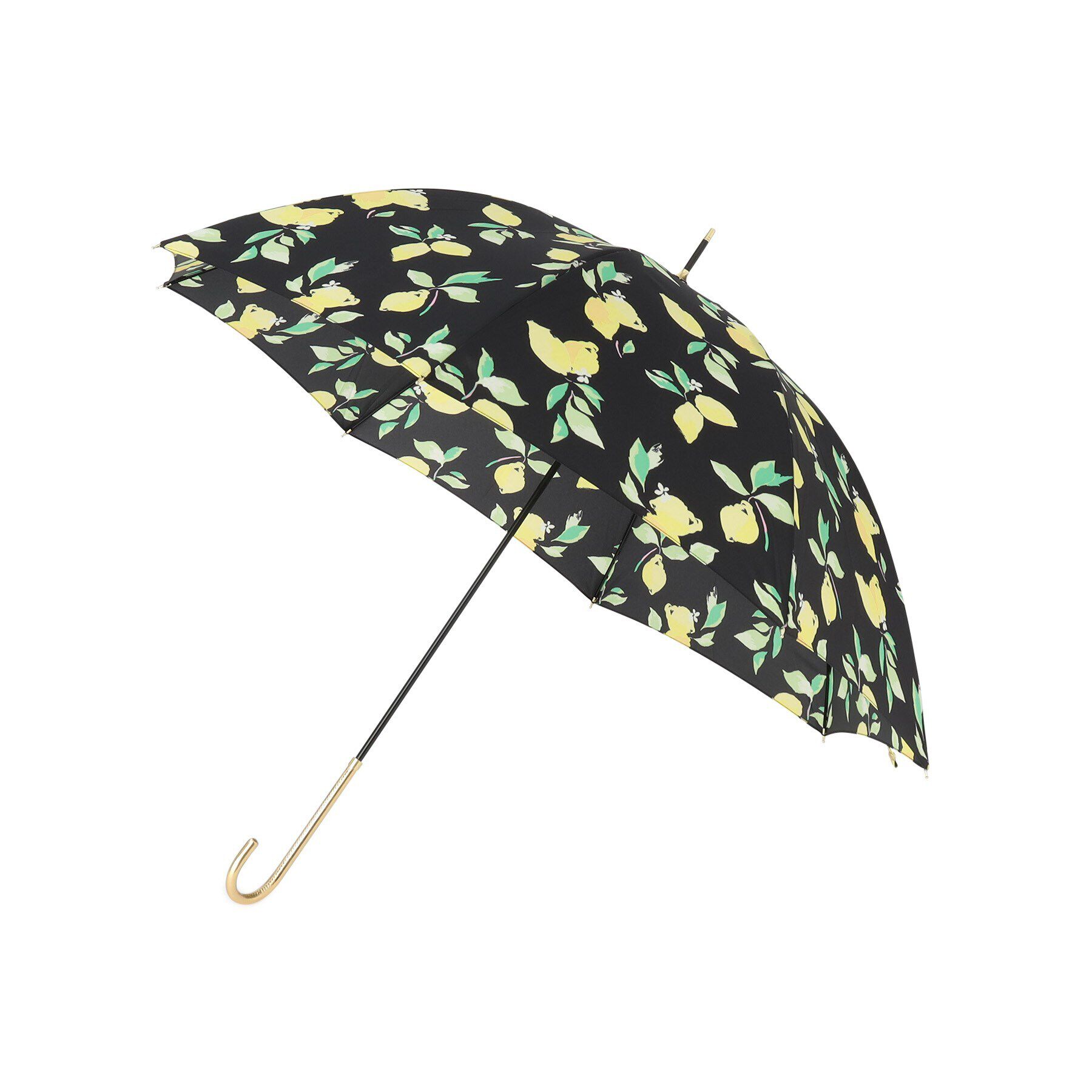 grove「レモン柄アンブレラ【雨晴兼用・長傘】」|傘|ブラック(019)