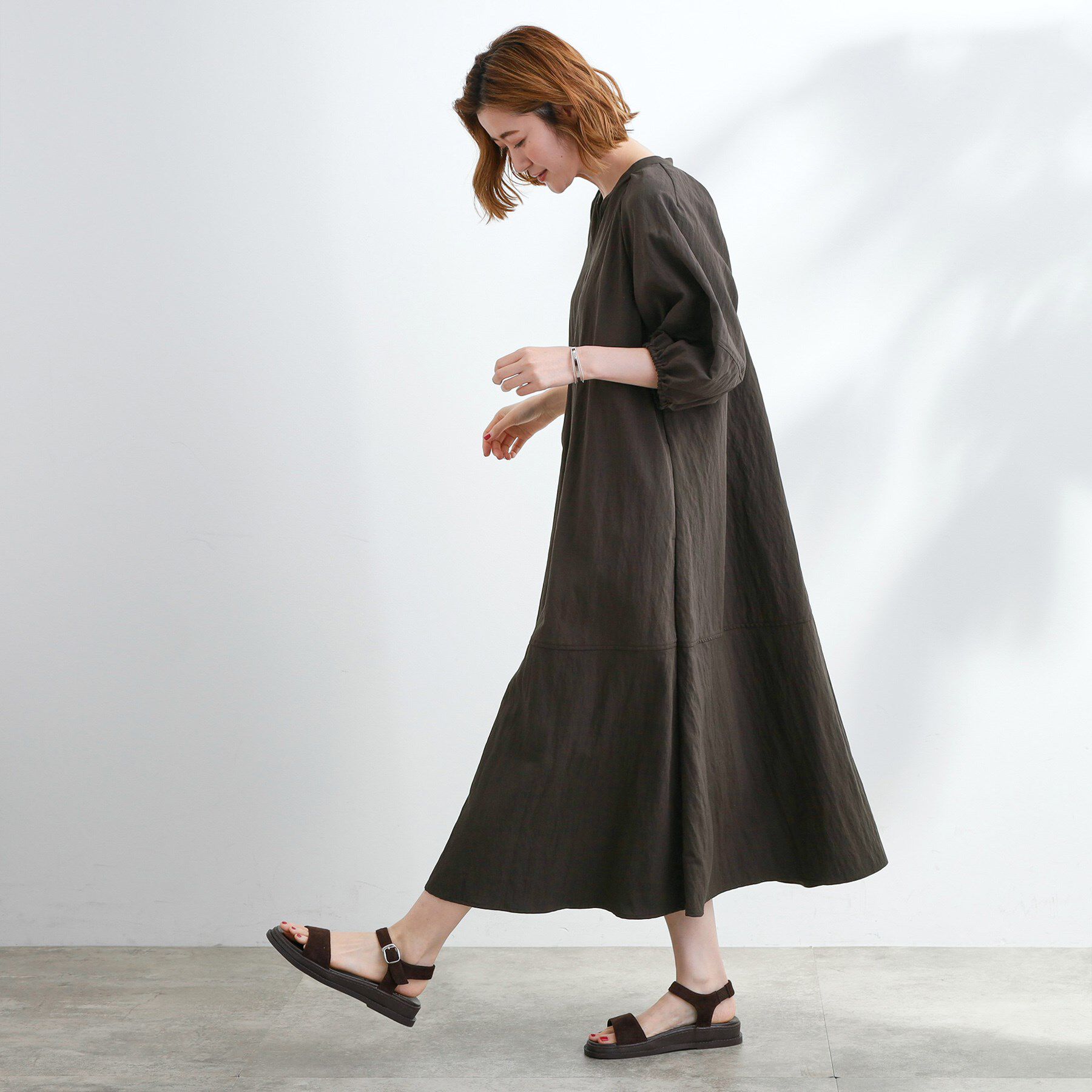 grove「お洒落で快適 ラグランスリーブワンピース」|ワンピース|