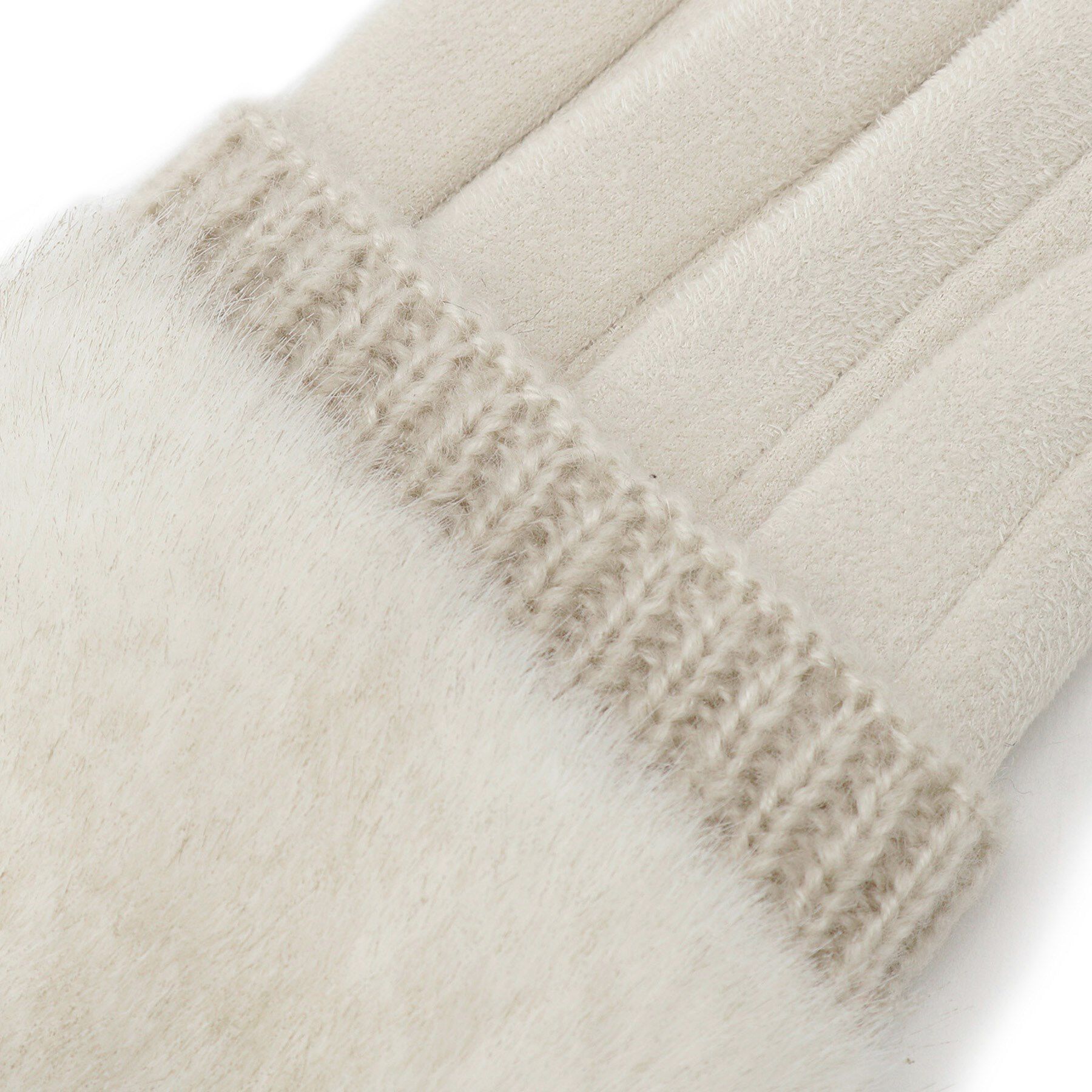 grove「3WAYニットフェイクファーグローブ」|手袋|