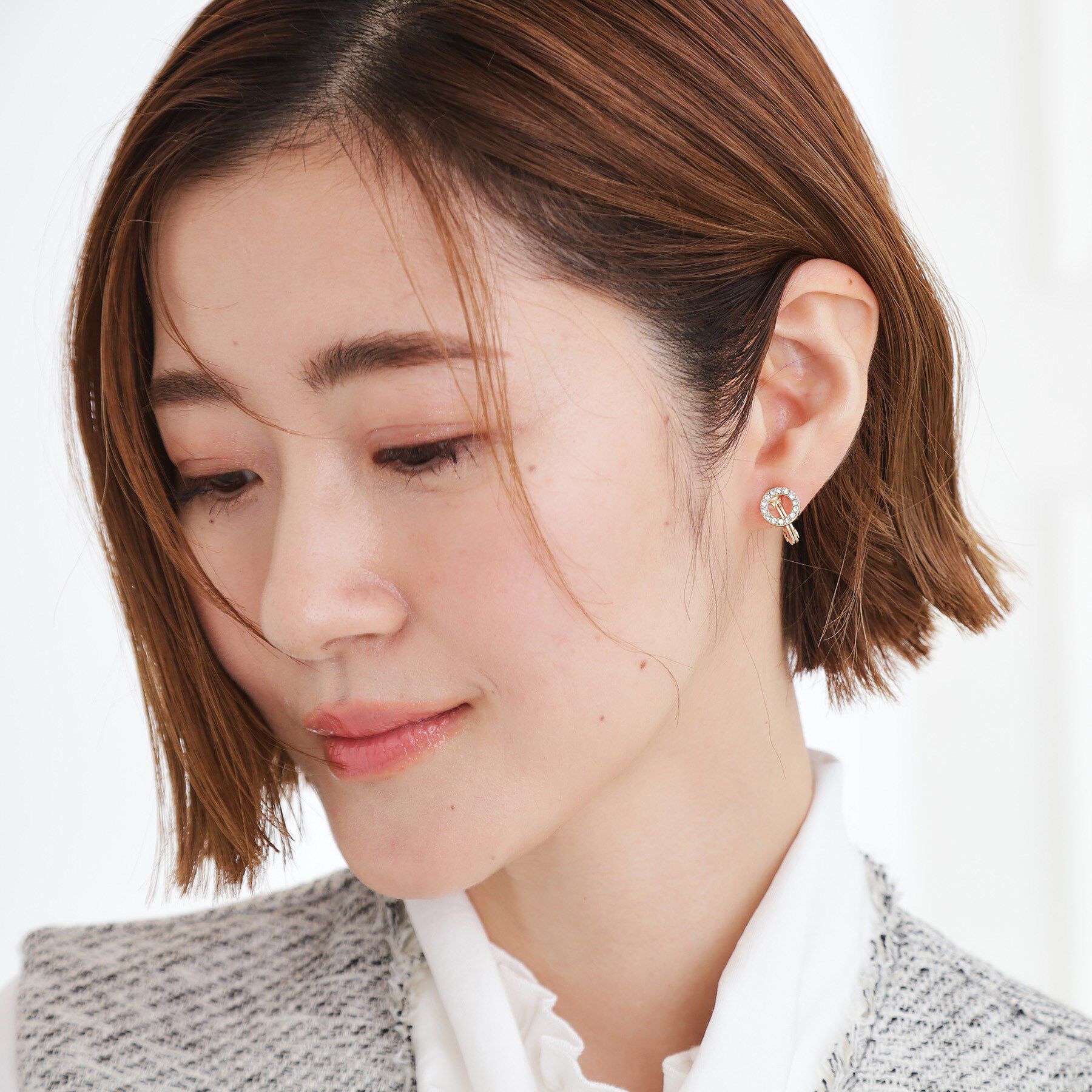 grove「リバーシブルパール調ビジューイヤリング」|イヤリング|