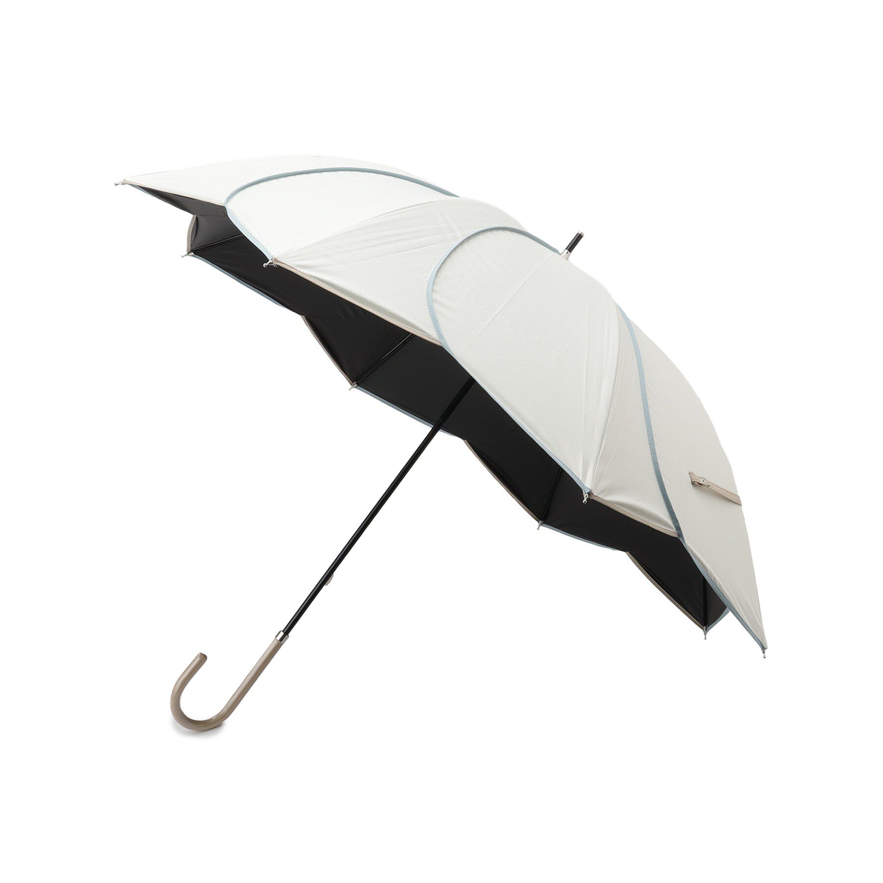 grove「PUバイカラーパイピング【晴雨兼用・長傘】」|傘|アイボリー(004)