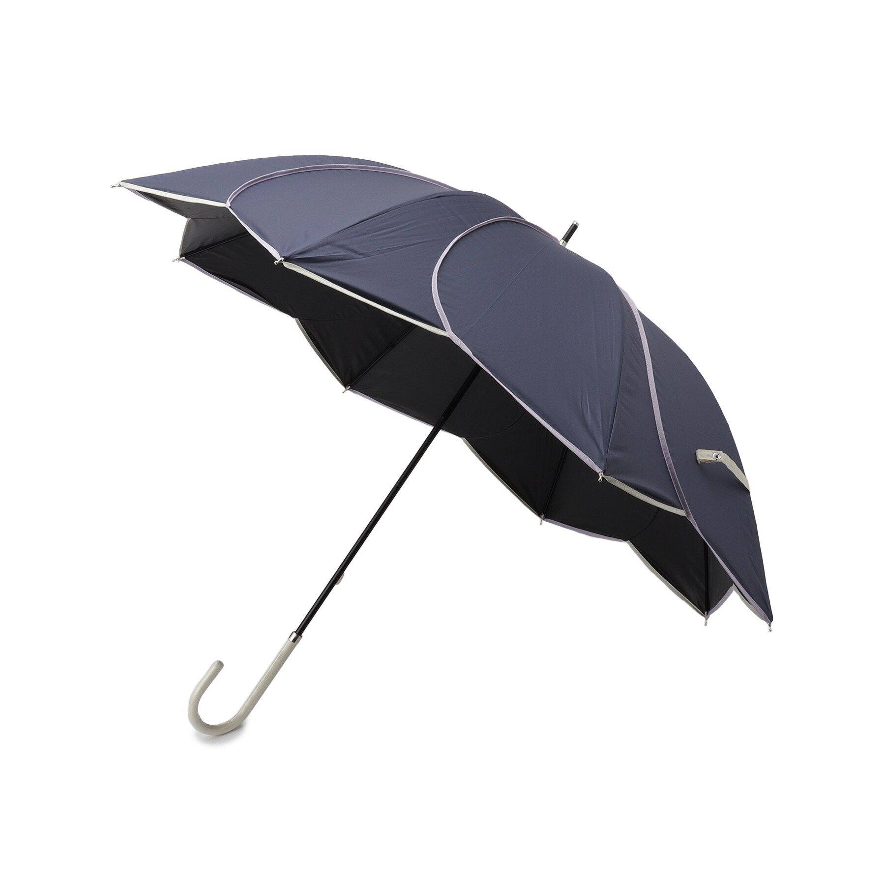 grove「PUバイカラーパイピング【晴雨兼用・長傘】」|傘|ネイビー(094)