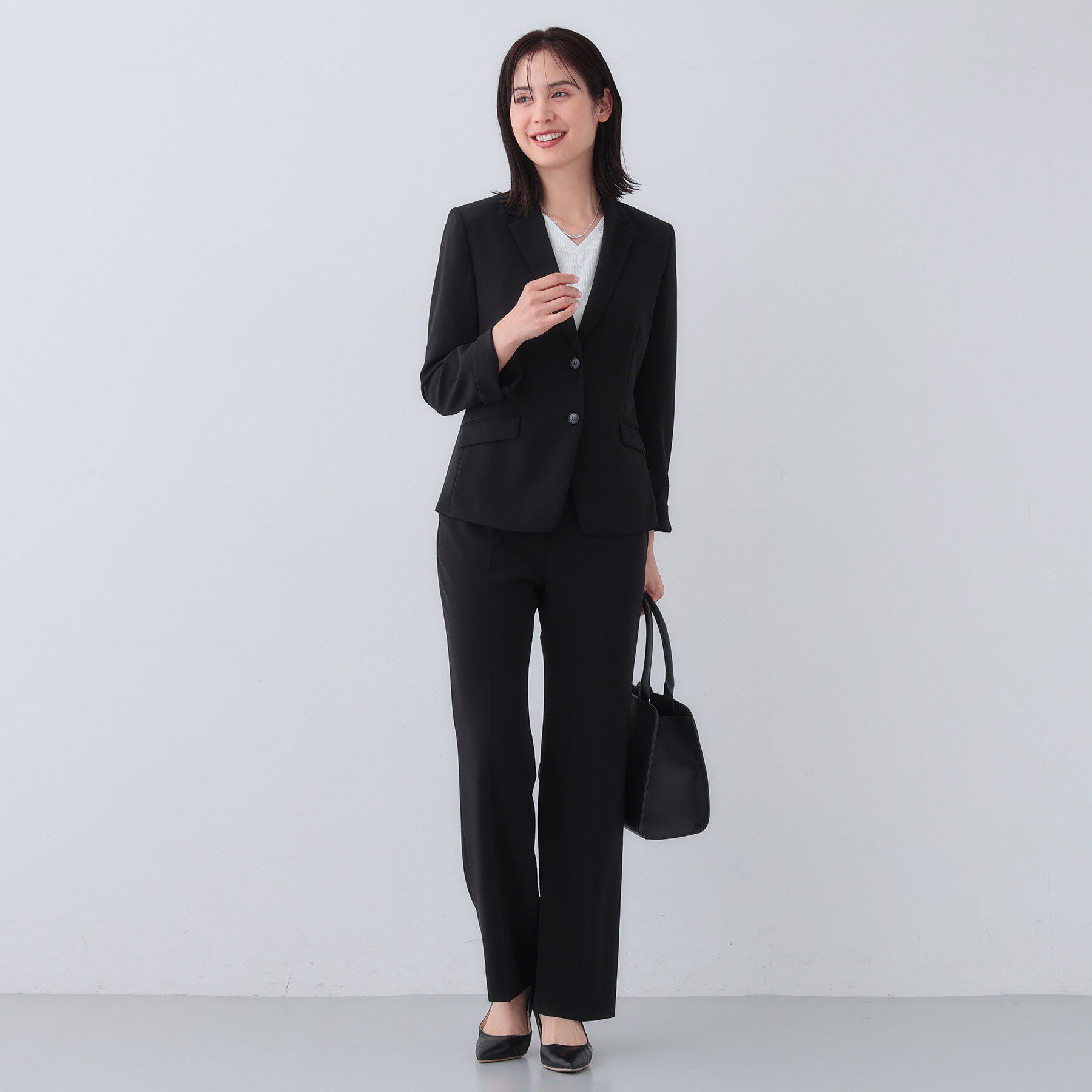 INDIVI「【洗える／リクルートスーツ】ストレッチストレートラインパンツ」|スーツ|