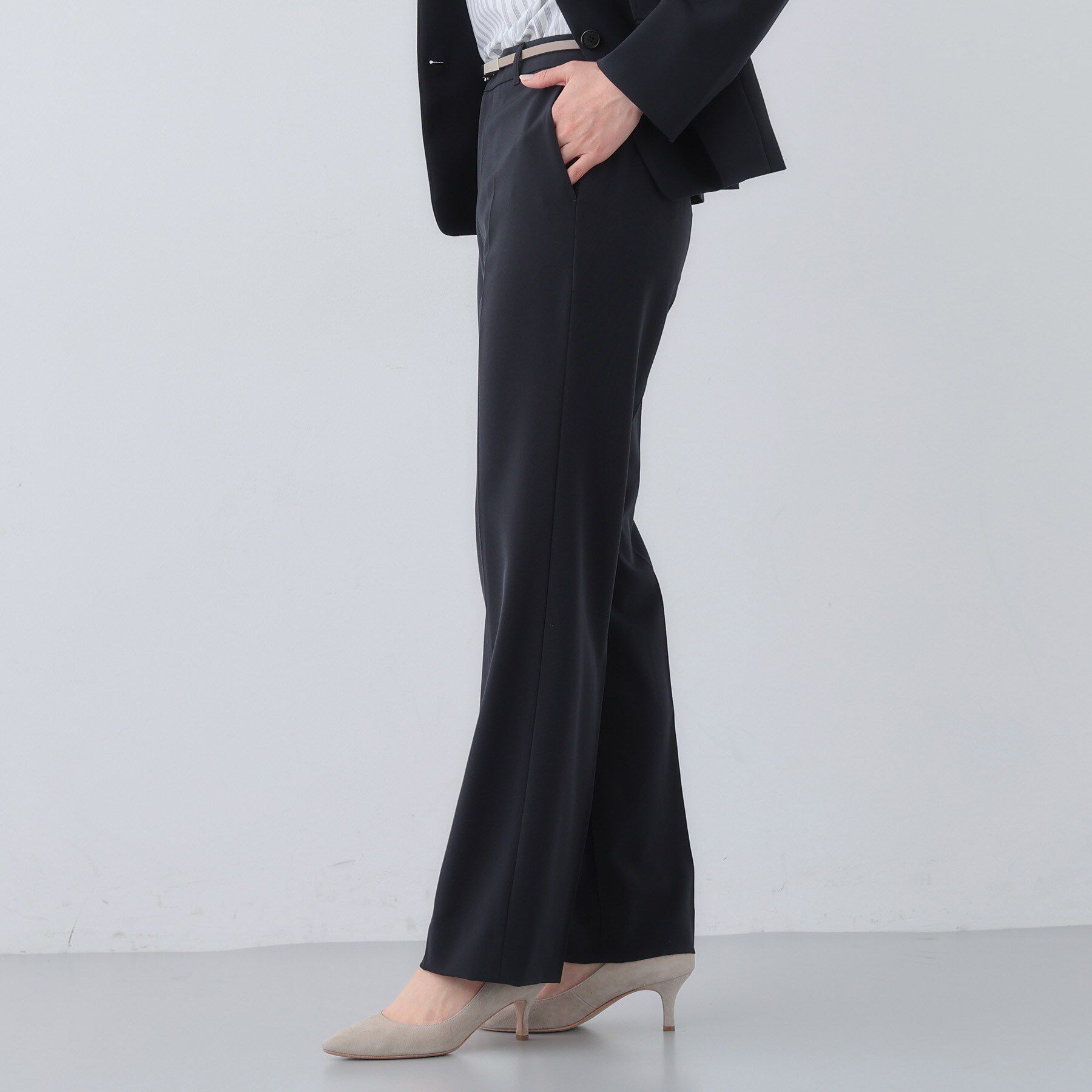 INDIVI「【洗える／リクルートスーツ】ストレッチストレートラインパンツ」|スーツ|