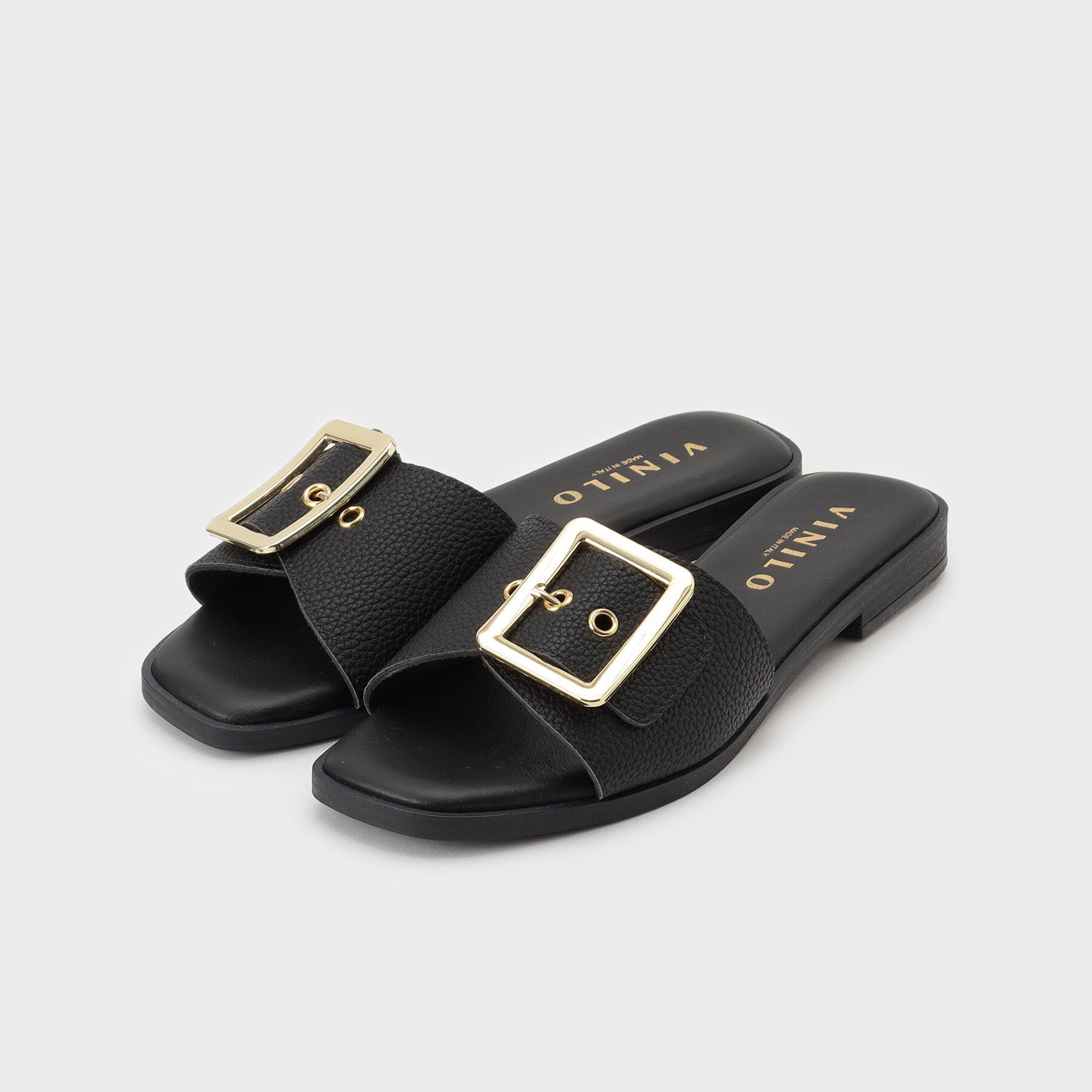 GALLEST「【VINILO】バックル サンダル」|サンダル|ブラック(019)