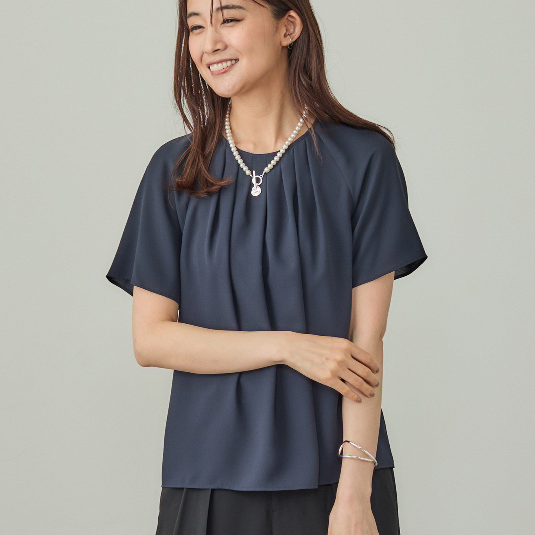 INDIVI「【UVケア】タックブラウス」|シャツ・ブラウス|