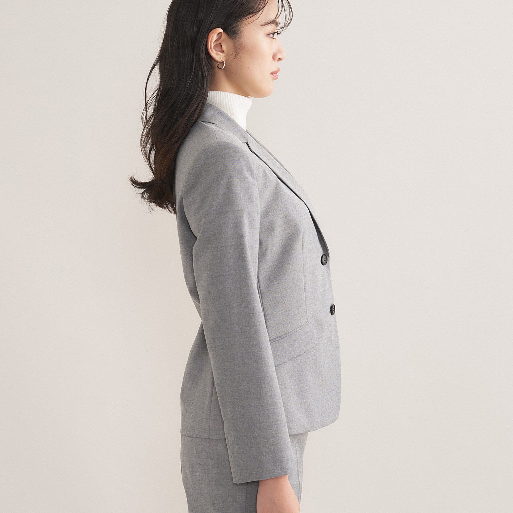 INDIVI「【ウール混／スーツ】テーラードカラージャケット」|スーツ|