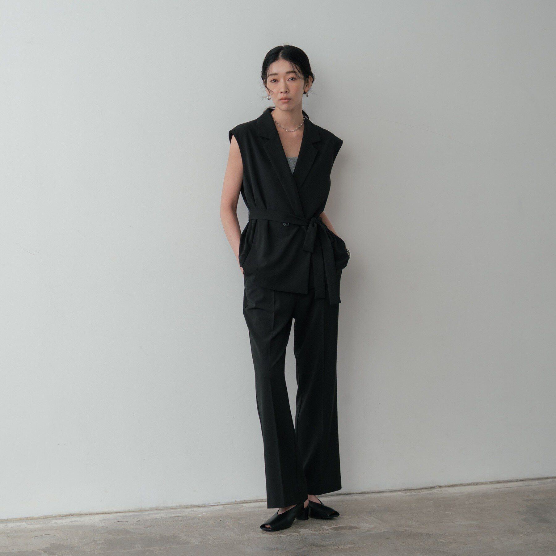 GALLEST「Comfy SET UP｜ベルテッドジレ【セットアップ対応／通勤／カセット服】」|ベスト・ジレ|