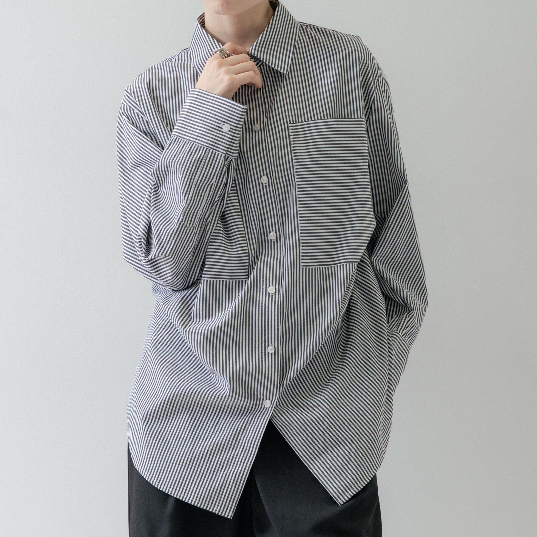 GALLEST「Timeless｜ビッグポケットフォルムシャツ」|シャツ・ブラウス|ブラック(319)