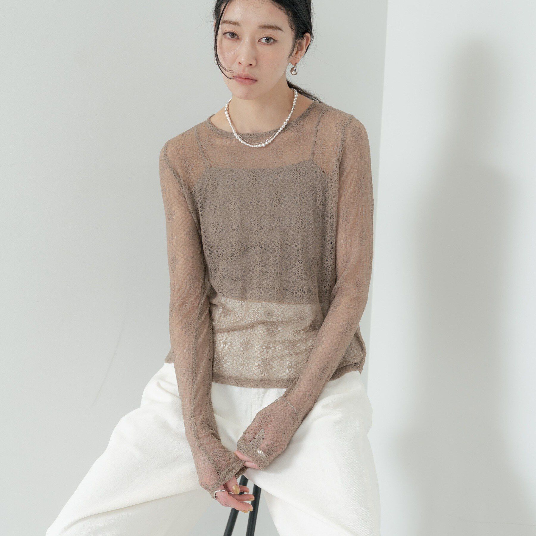 GALLEST「【2WAY】スリットレースプルオーバー」|Tシャツ・カットソー|