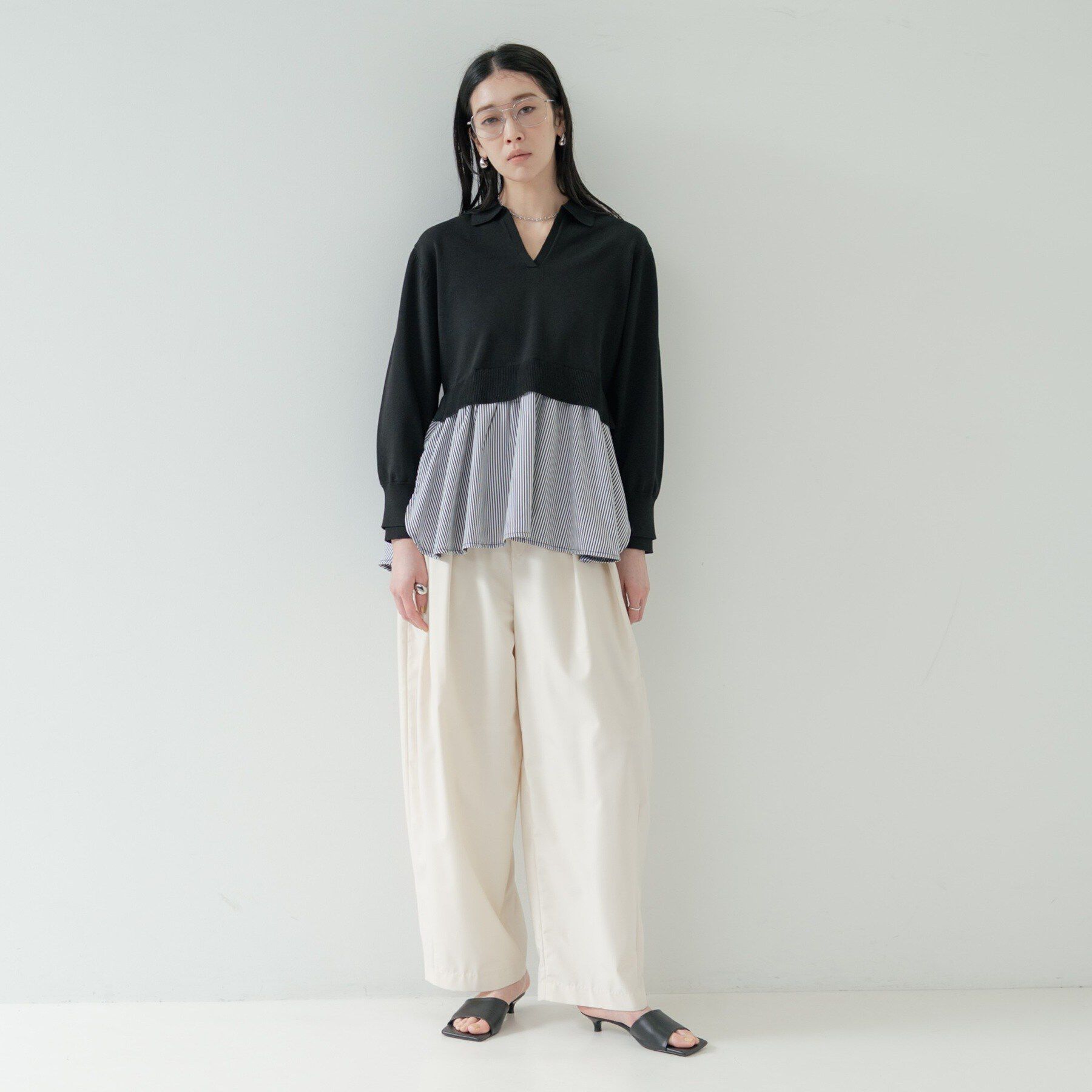 GALLEST「ペプラムドッキングニット」|ニット・セーター|