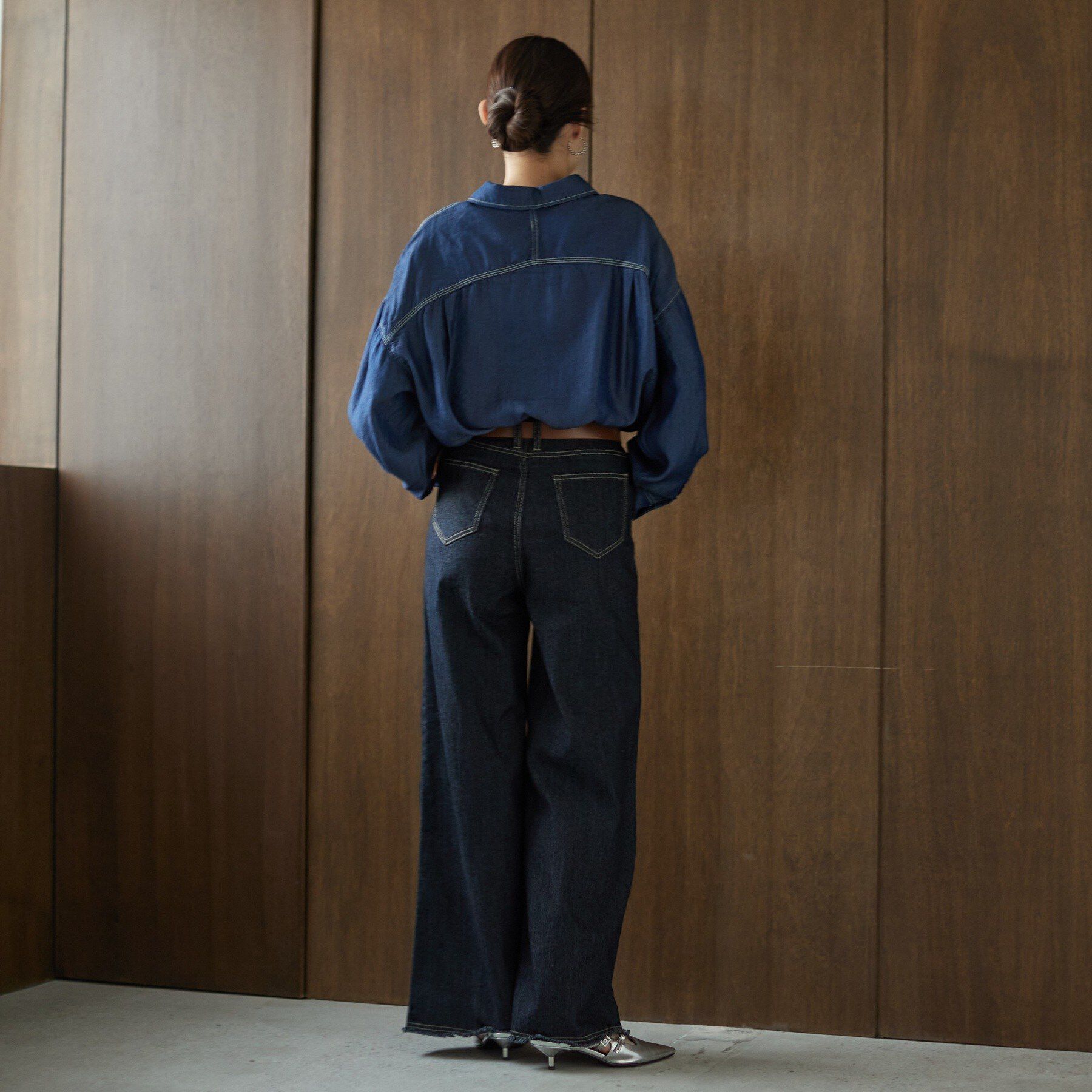 GALLEST「ハイウエストカットオフデニム」|デニム|