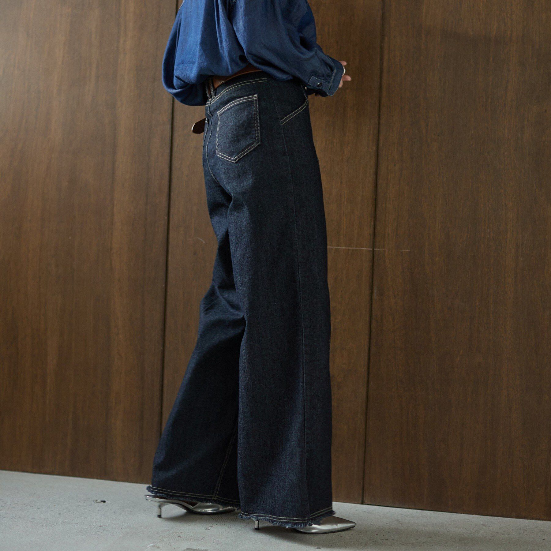 GALLEST「ハイウエストカットオフデニム」|デニム|