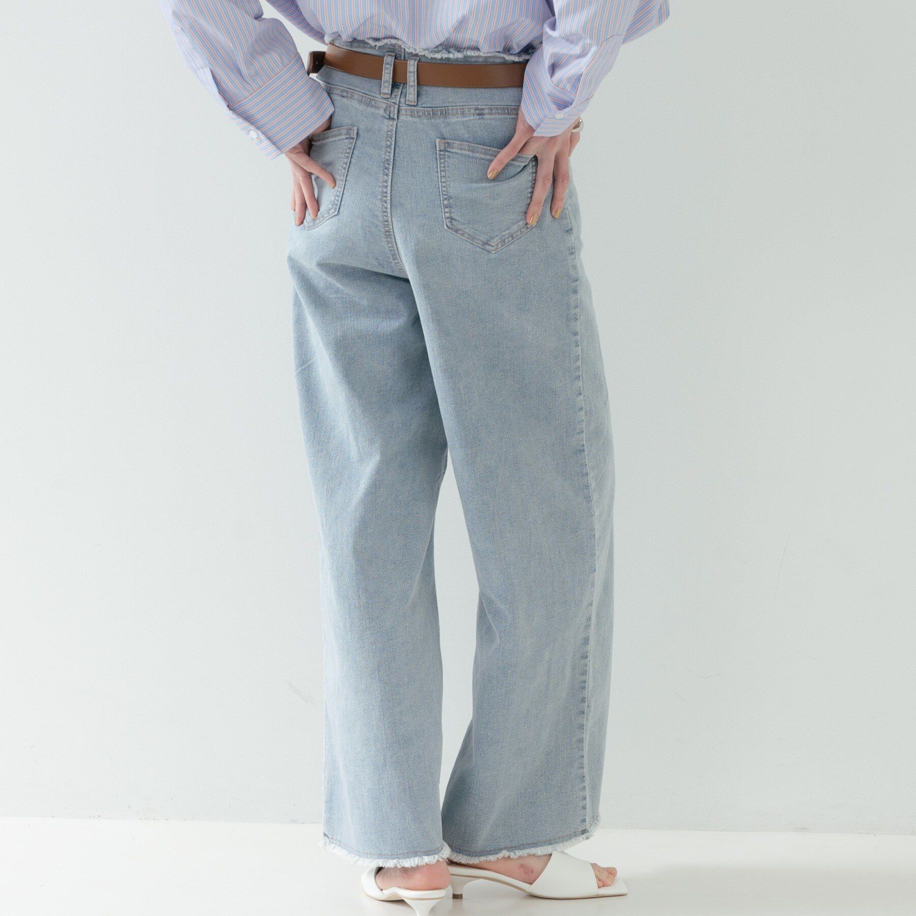 GALLEST「ハイウエストカットオフデニム」|デニム|