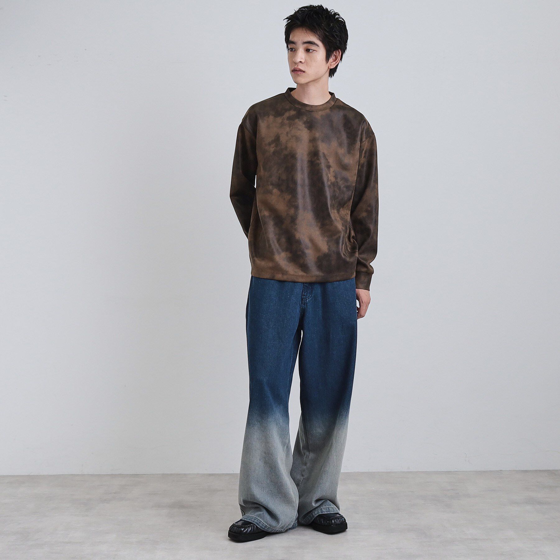 tk.TAKEO KIKUCHI「ヴィンテージライクプリント クルーネックカットソー」|Tシャツ・カットソー|