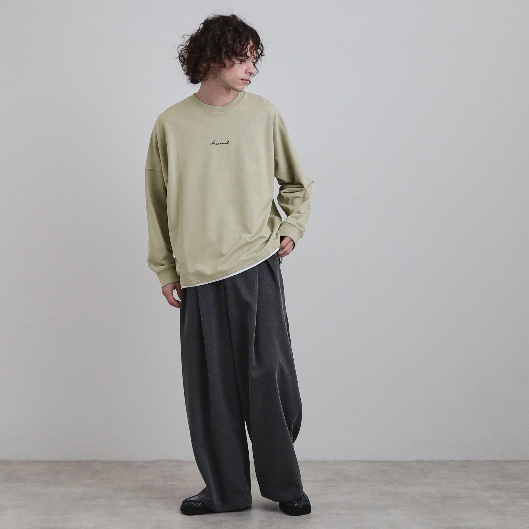 tk.TAKEO KIKUCHI「ドルマンレイヤードスウェット」|Tシャツ・カットソー|