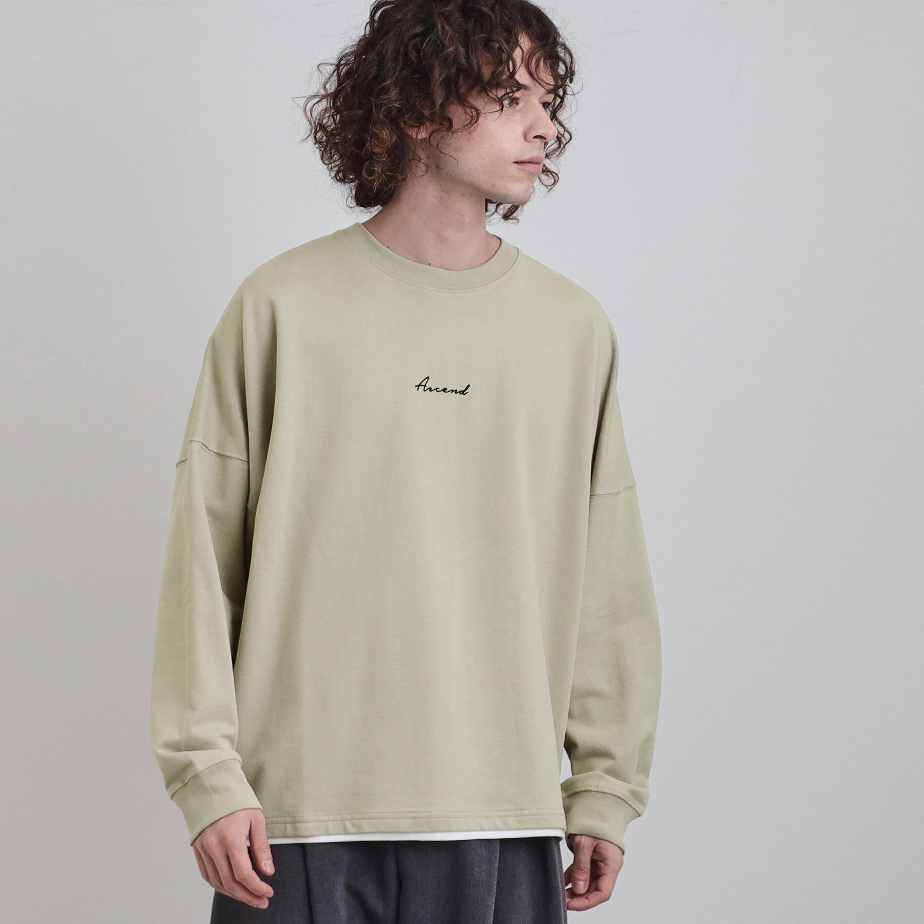 tk.TAKEO KIKUCHI「ドルマンレイヤードスウェット」|Tシャツ・カットソー|