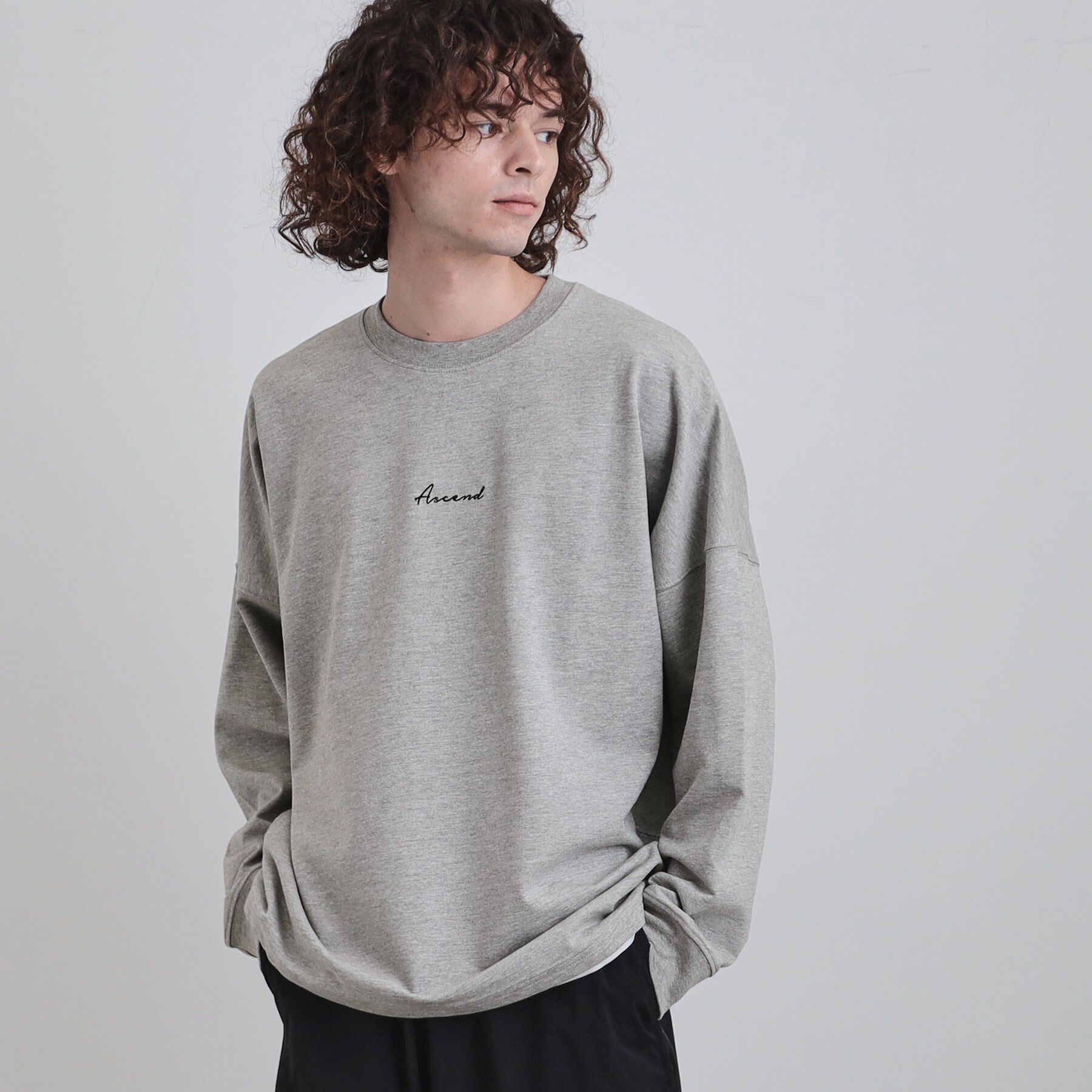 tk.TAKEO KIKUCHI「ドルマンレイヤードスウェット」|Tシャツ・カットソー|グレー(712)