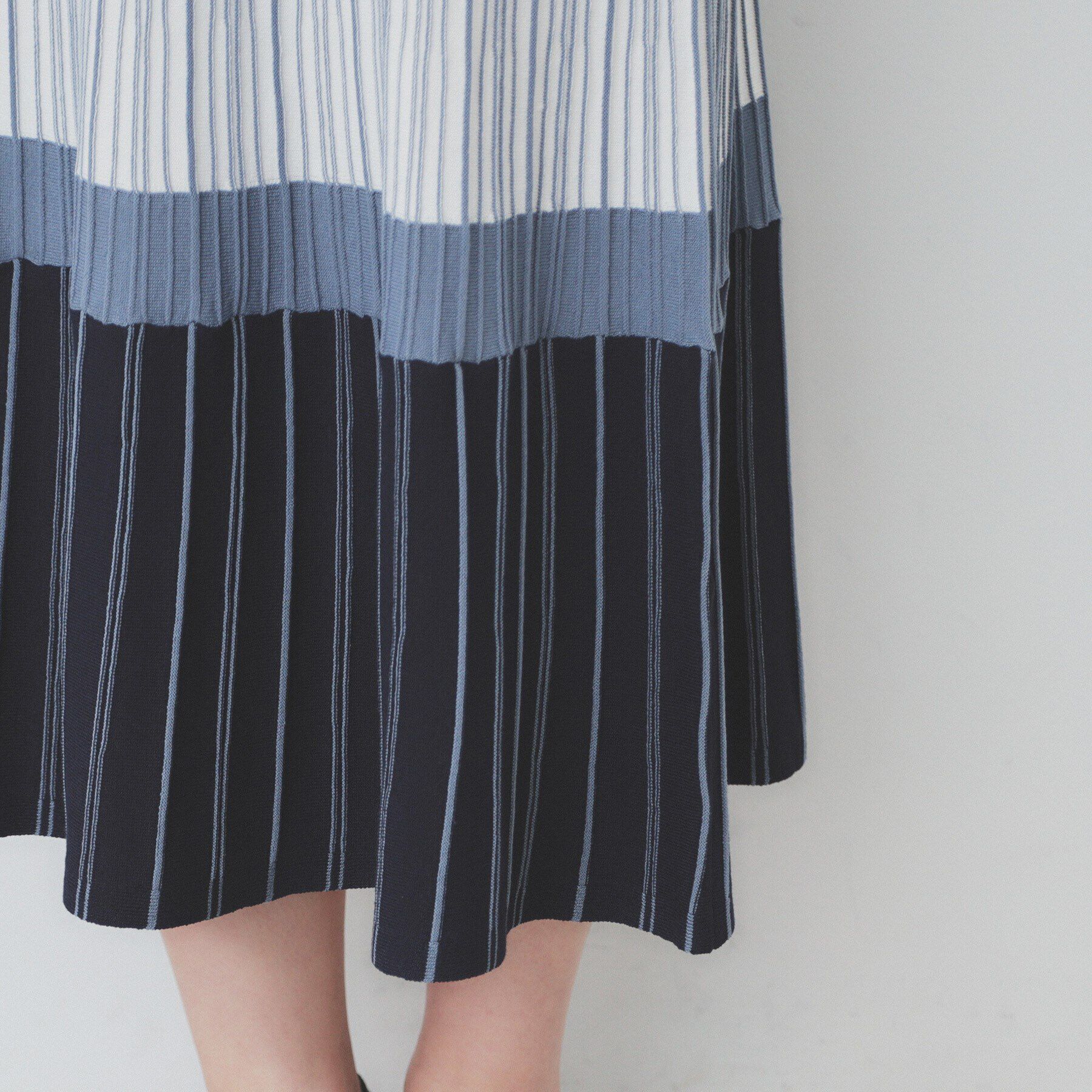 index「ランダムボーダーニットワンピース【洗濯機洗い可】」|ワンピース|