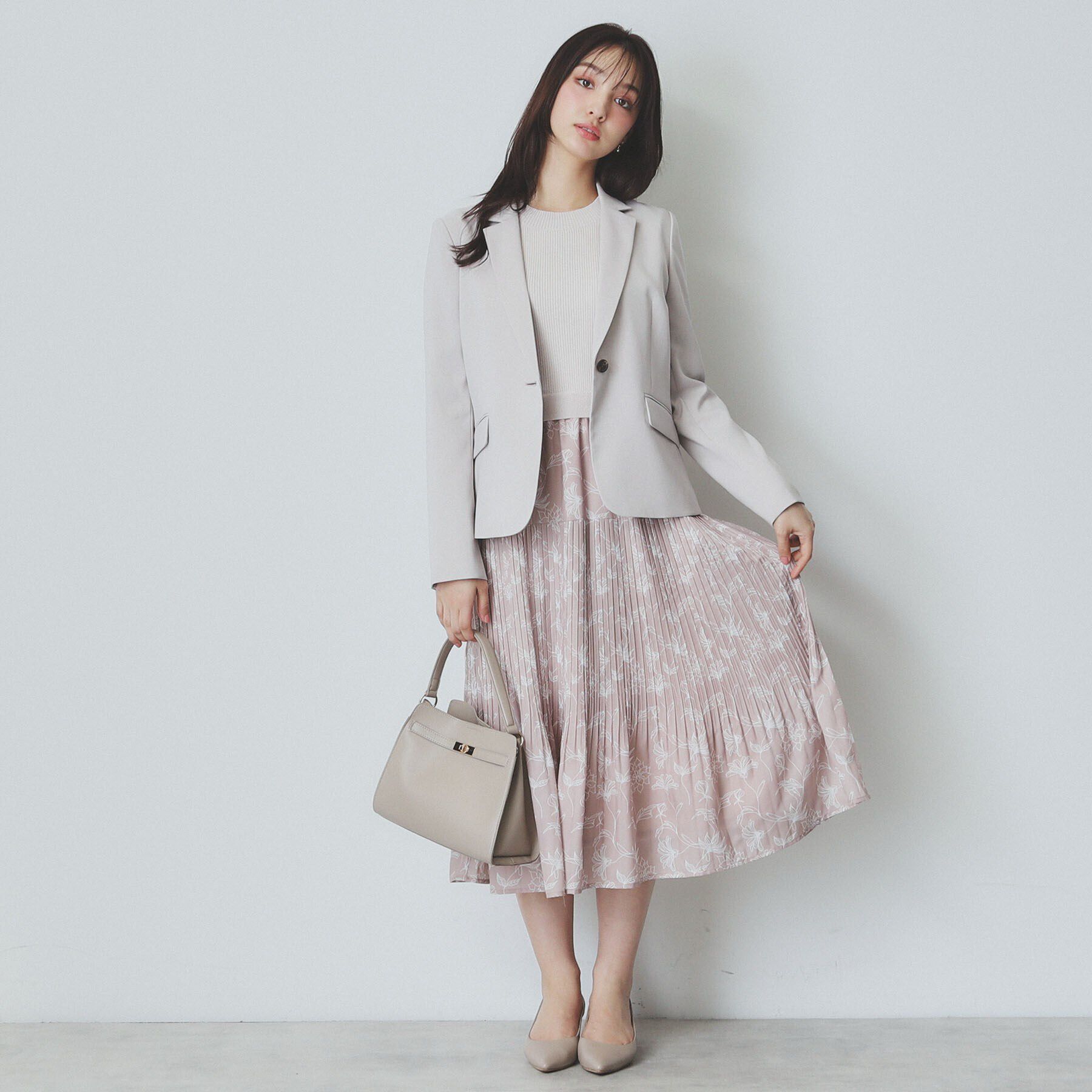 index「《ツインセット》カーディガン&times;ニットドッキングワンピース【洗濯機洗い可】」|スーツ|