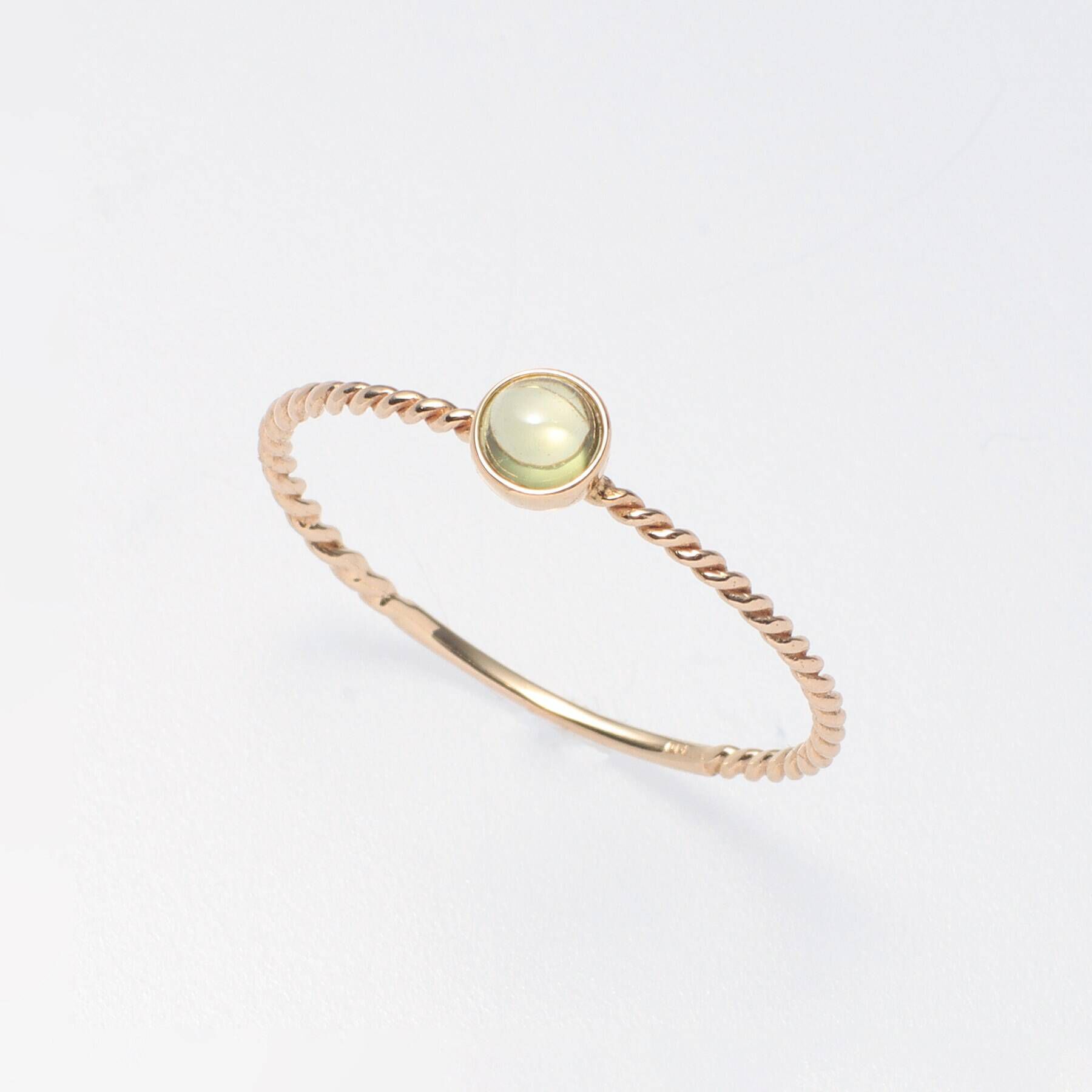 OPAQUE.CLIP「K10 天然石リング」|リング|ﾗｲﾄｸﾞﾘｰﾝ(021)