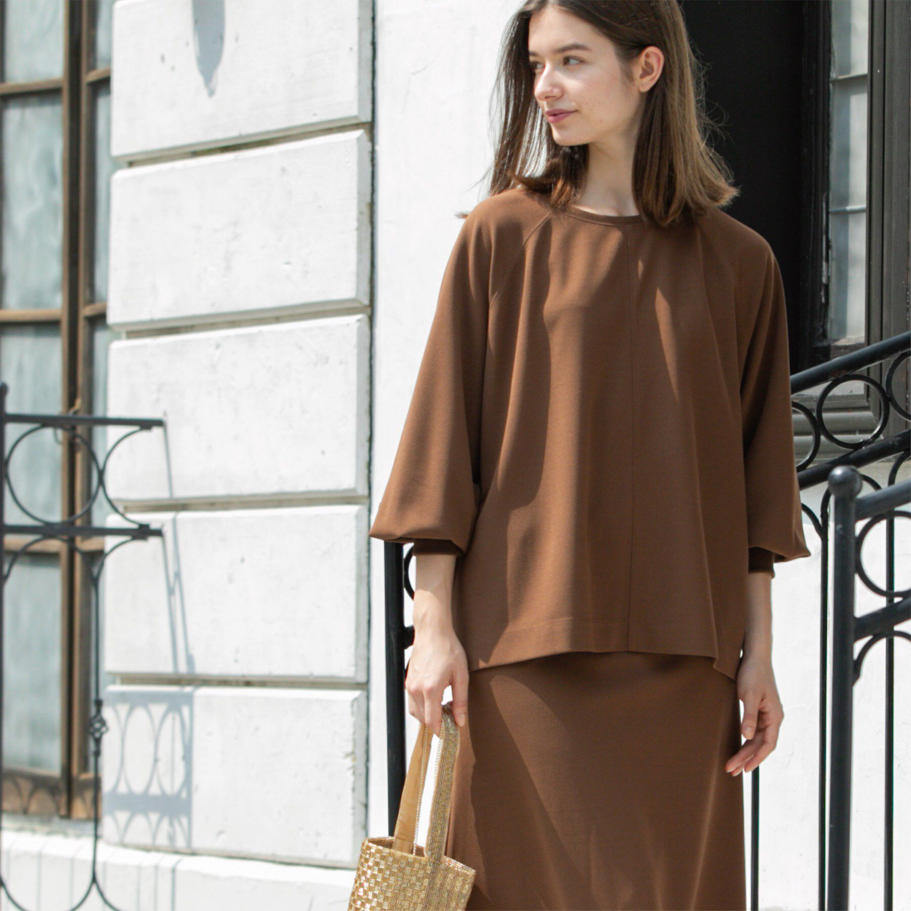 OPAQUE.CLIP「リラクシートップス&times;フレアスカート/セットアップ対応【洗濯機洗い可】」|スーツ|