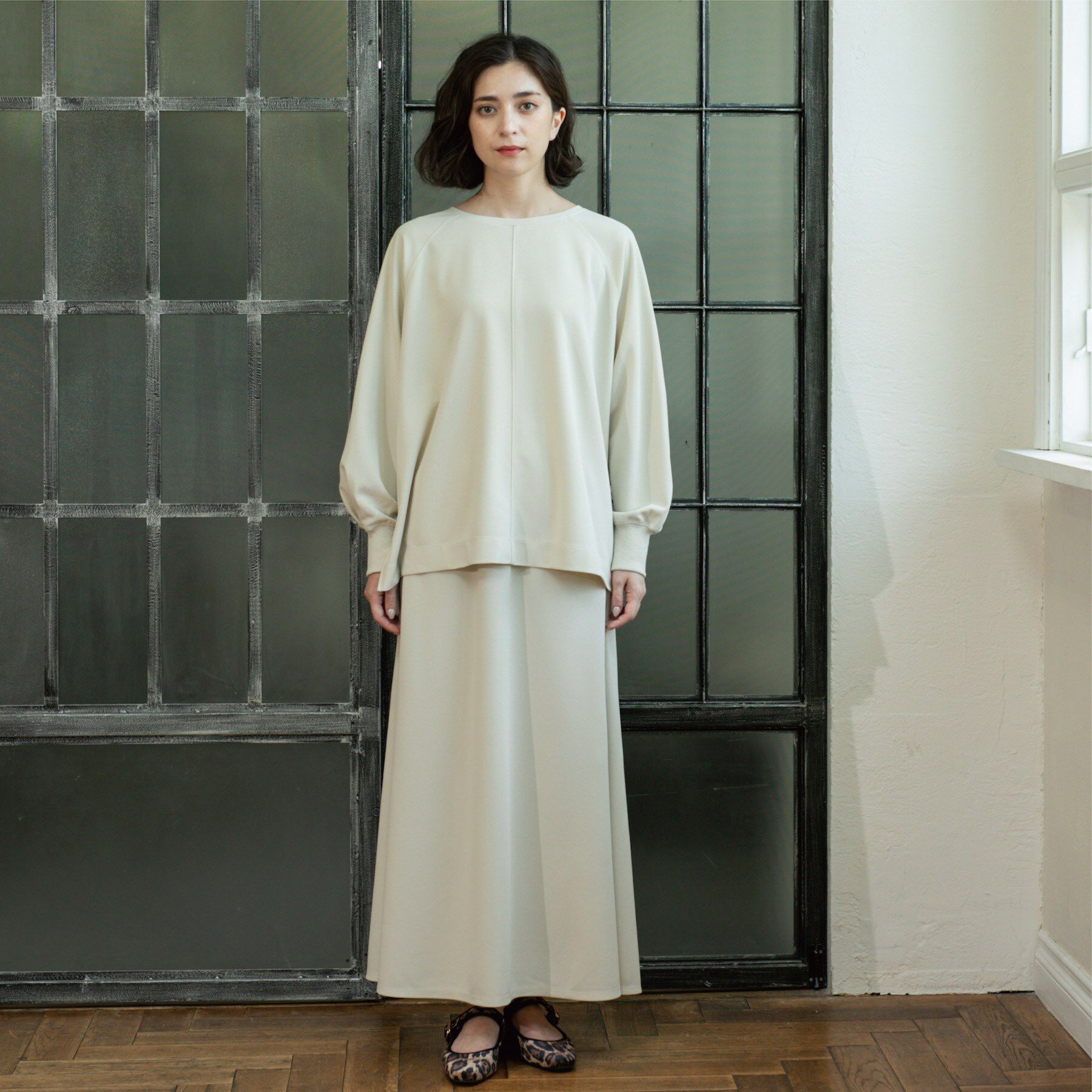 OPAQUE.CLIP「リラクシートップス&times;フレアスカート/セットアップ対応【洗濯機洗い可】」|スーツ|