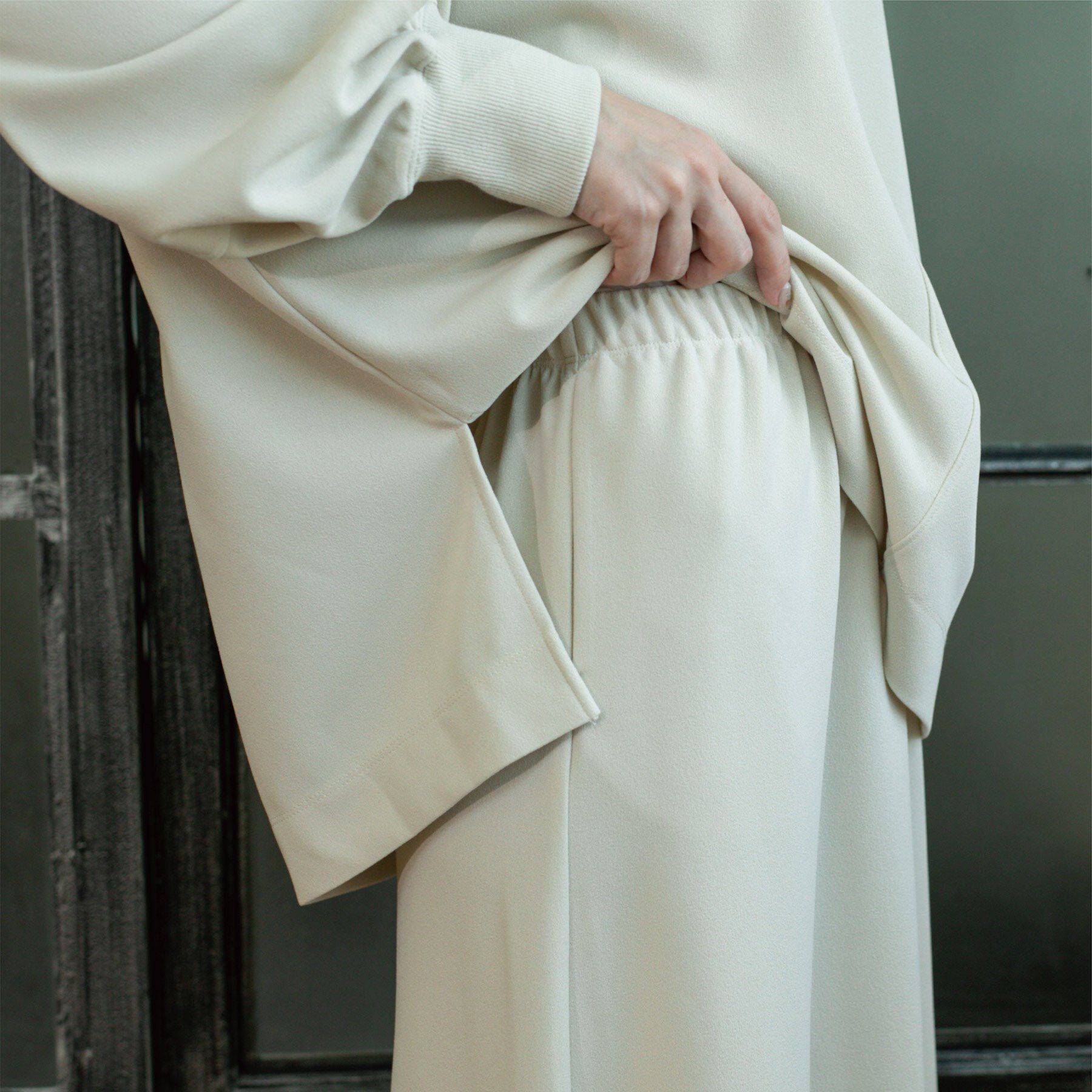 OPAQUE.CLIP「リラクシートップス&times;フレアスカート/セットアップ対応【洗濯機洗い可】」|スーツ|