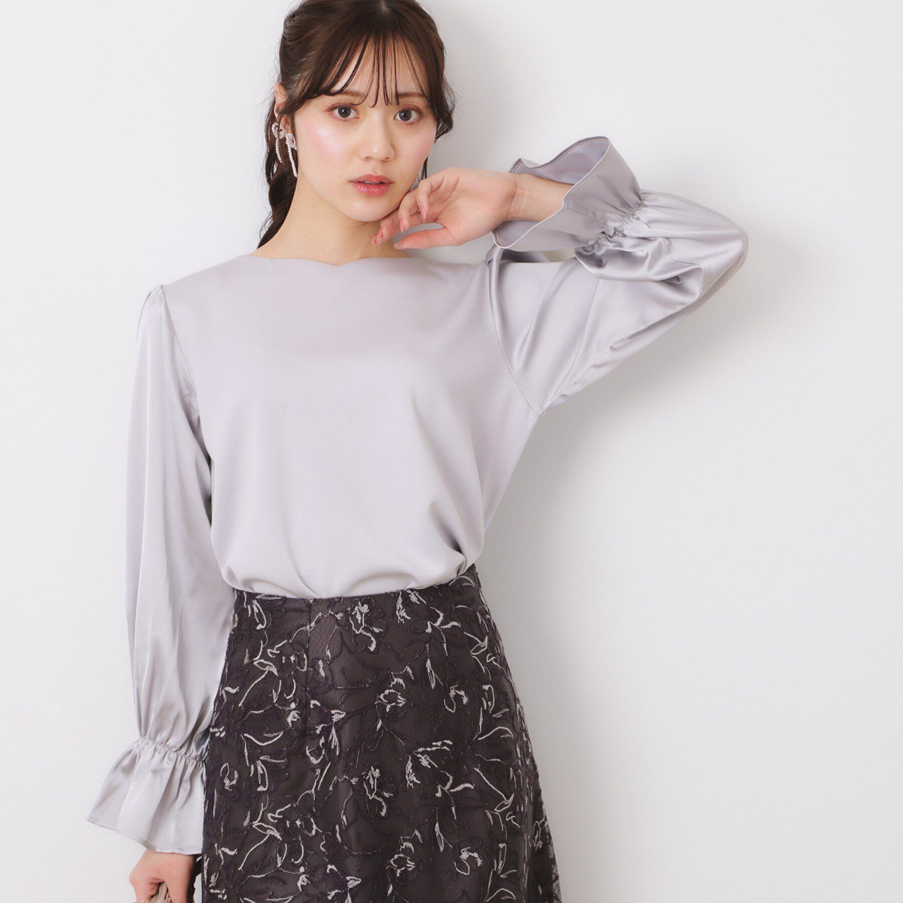 Couture broach「ハートネックドッキングプルオーバー」|Tシャツ・カットソー|