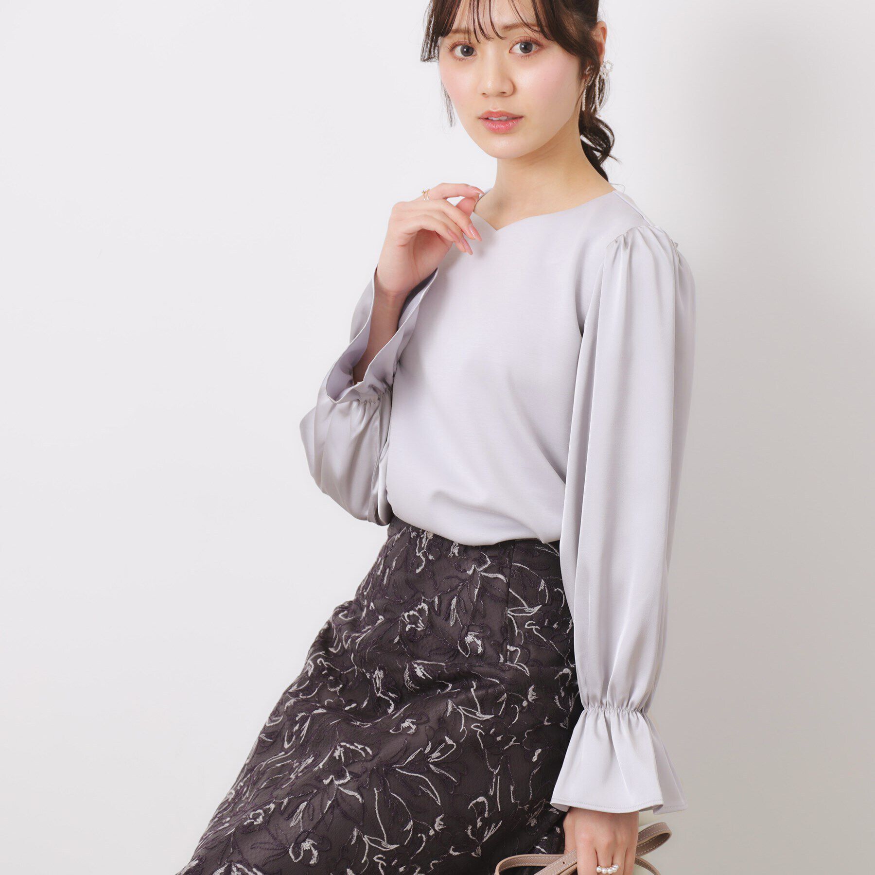 Couture broach「ハートネックドッキングプルオーバー」|Tシャツ・カットソー|