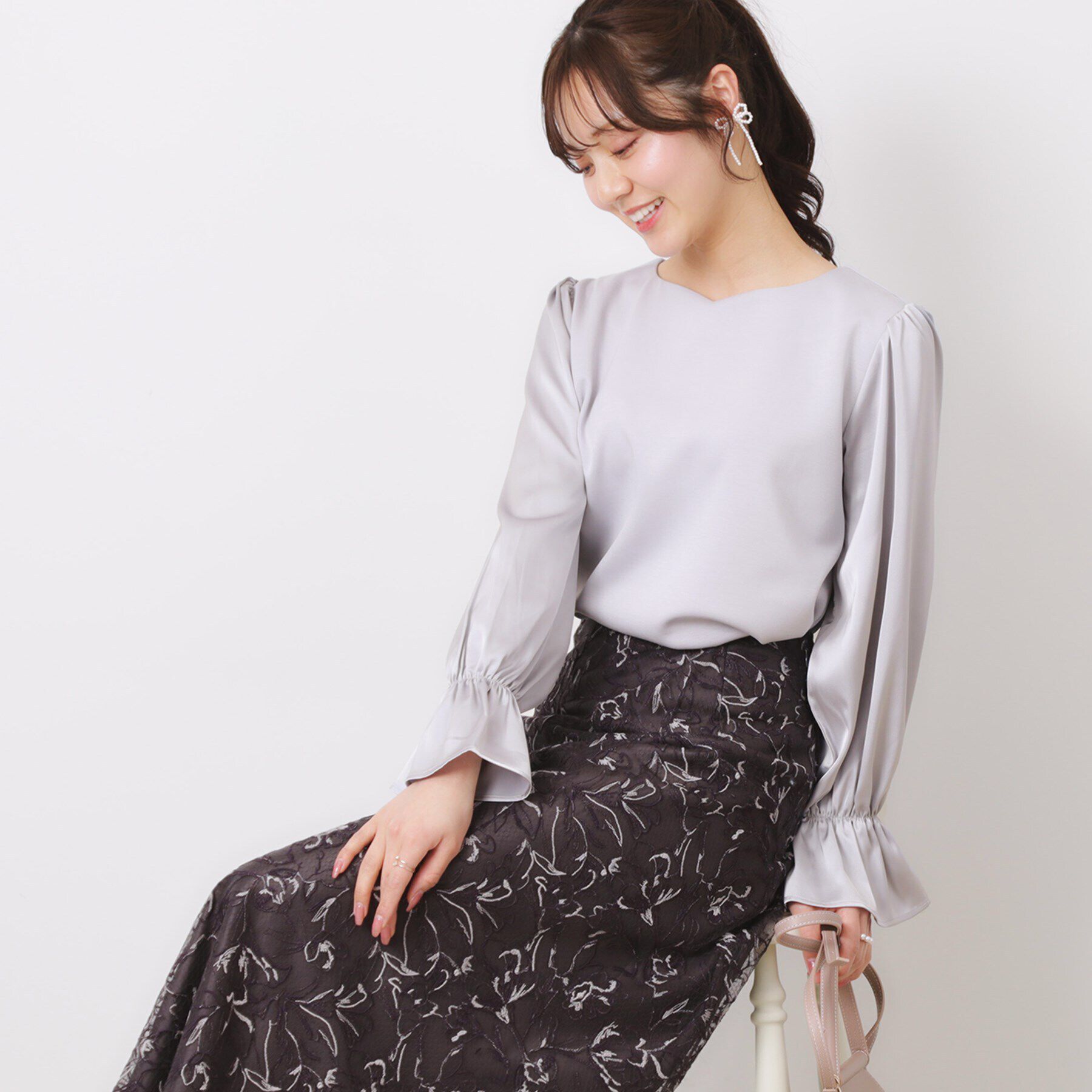 Couture broach「ハートネックドッキングプルオーバー」|Tシャツ・カットソー|