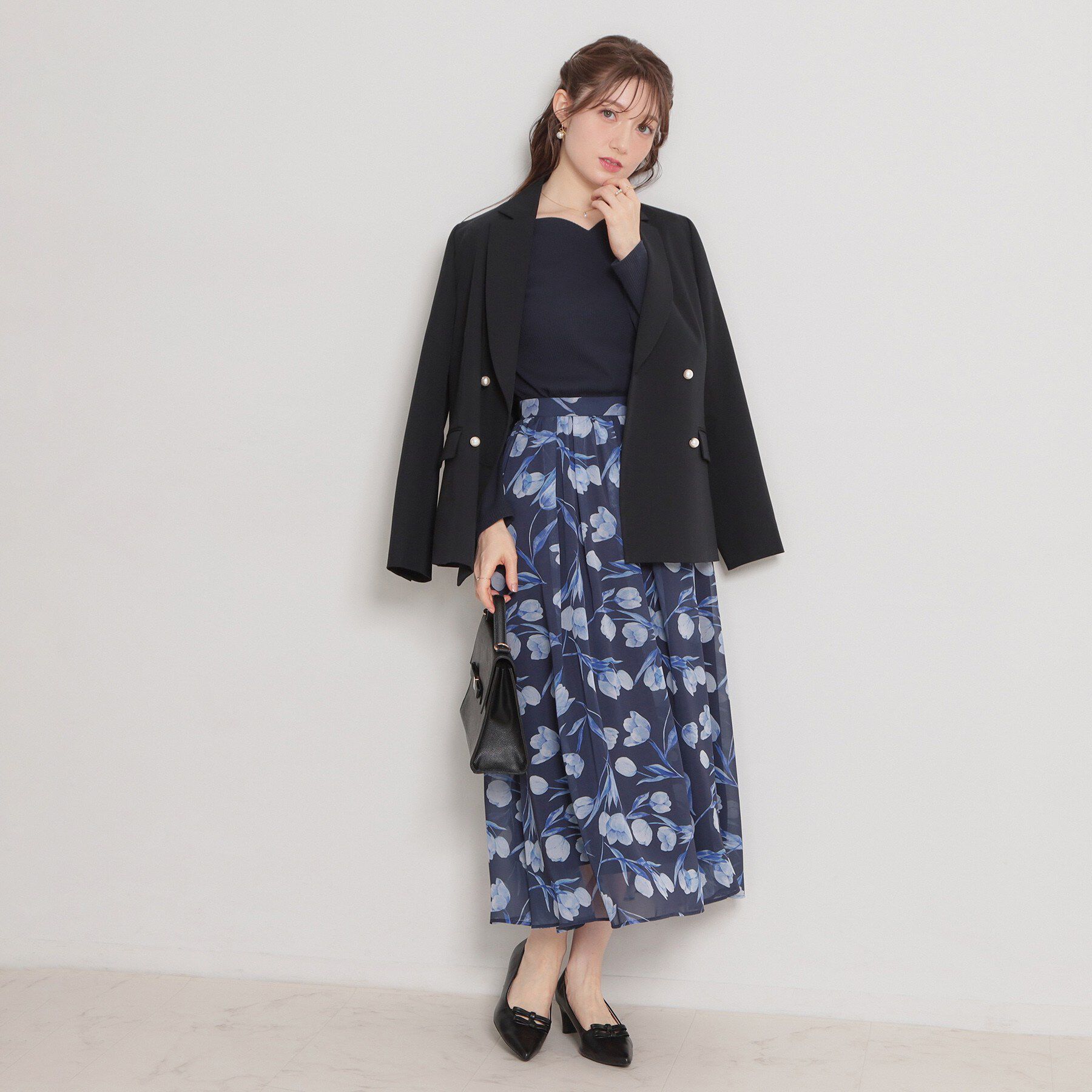 Couture broach「【洗える】ハートネック テレコプルオーバー」|Tシャツ・カットソー|