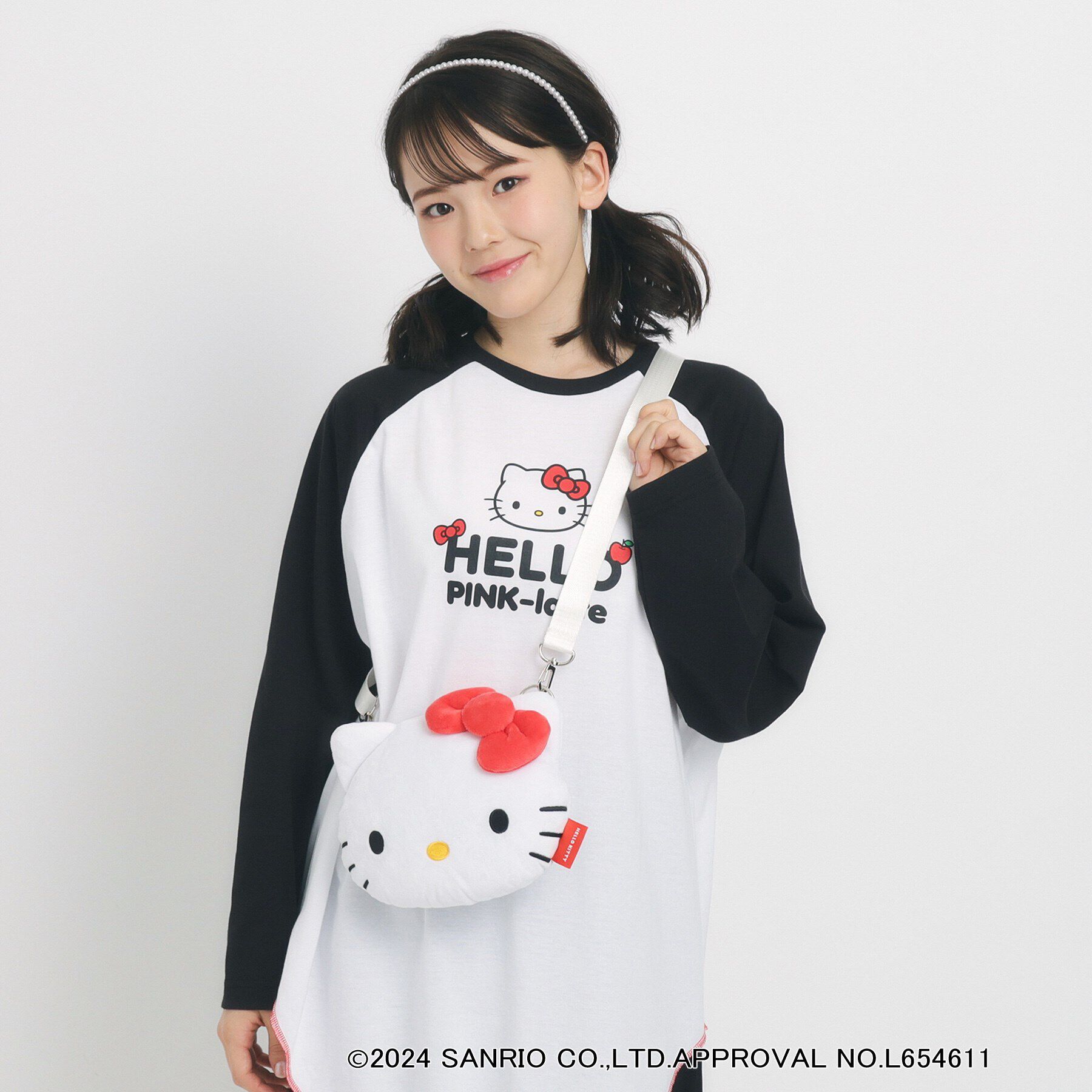 PINK-latte「【サンリオキャラクターズコラボ】ぬいショルダーバッグ」|ショルダー・メッセンジャー|レッド(062)