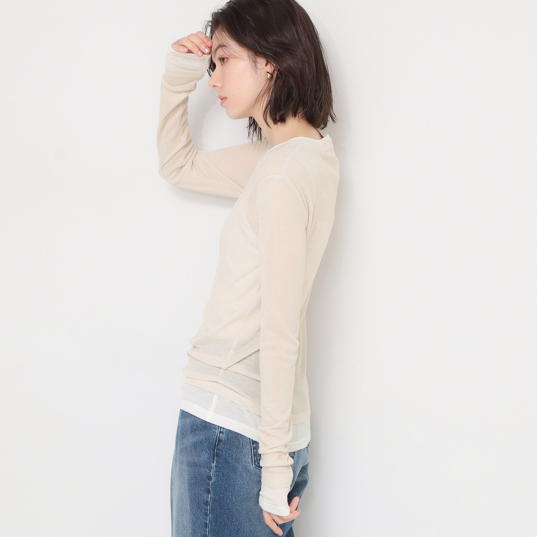 THE SHOP TK「配色テレコカットソー」|Tシャツ・カットソー|