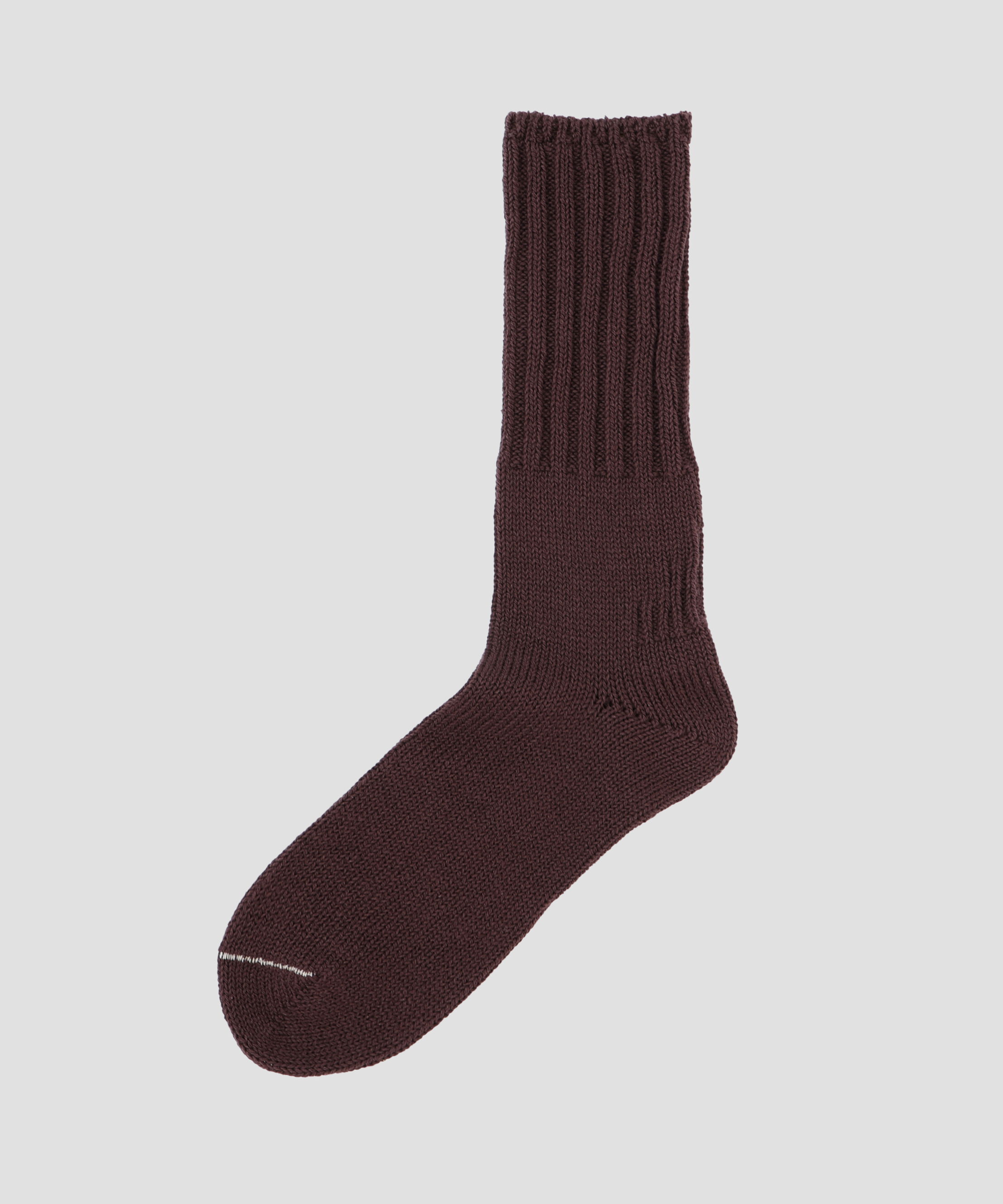MHL.「RECYCLED COTTON RIB SOCKS」|ソックス|BROWN