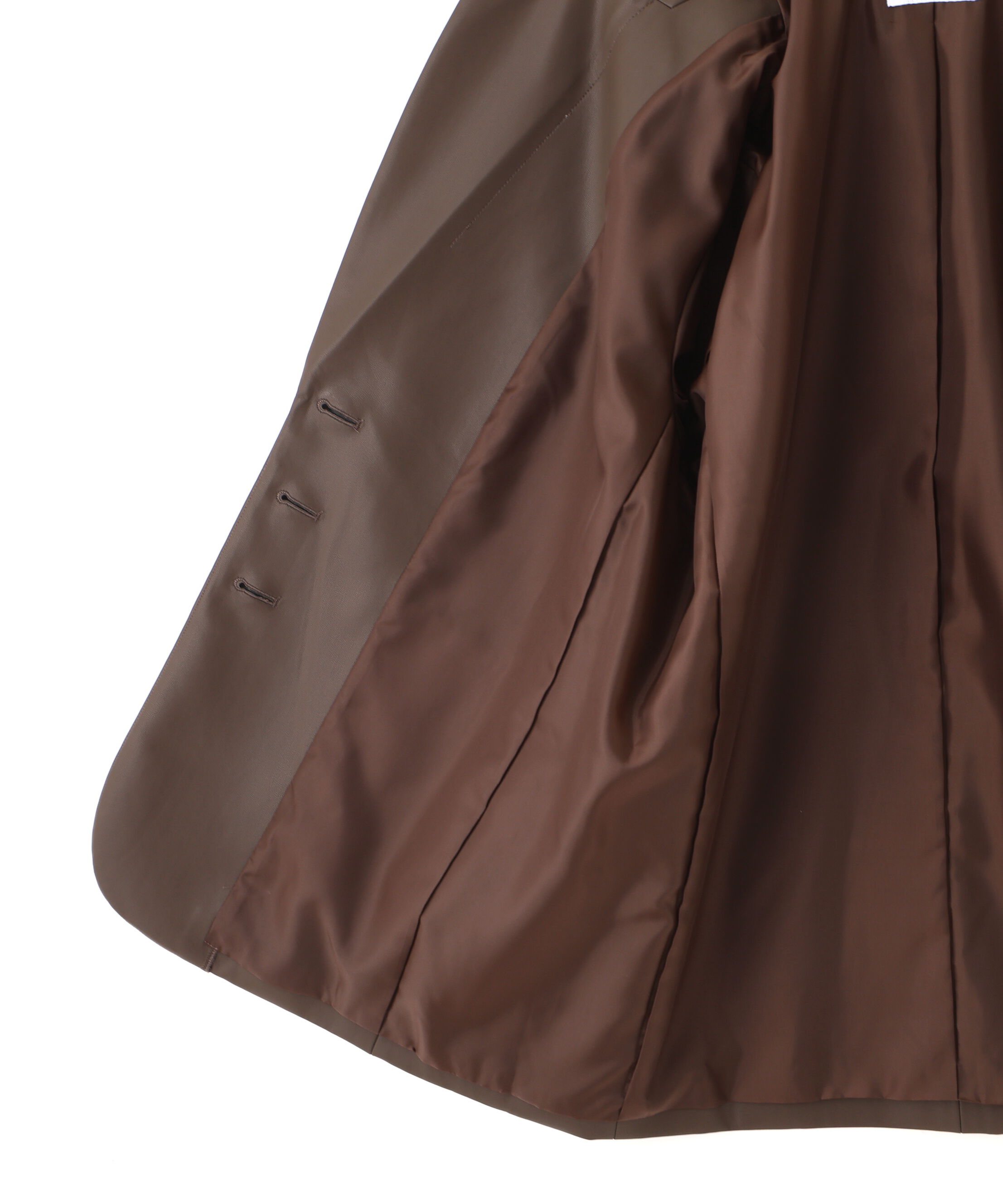  「フェイクレザーシングルテーラードジャケット」|ブルゾン・スタジャン|