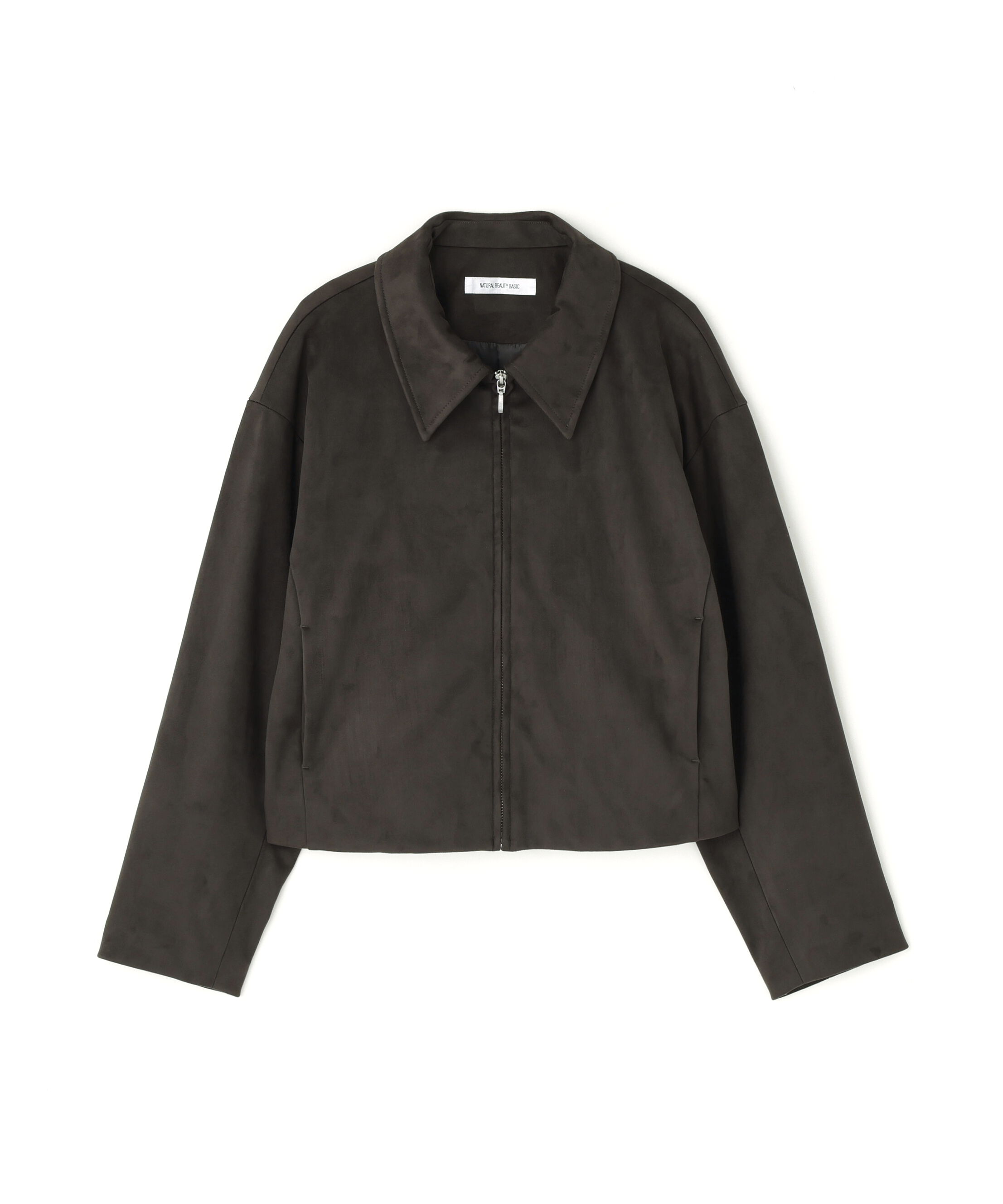  「ステンカラーフェイクスエードブルゾン」|ブルゾン・スタジャン|